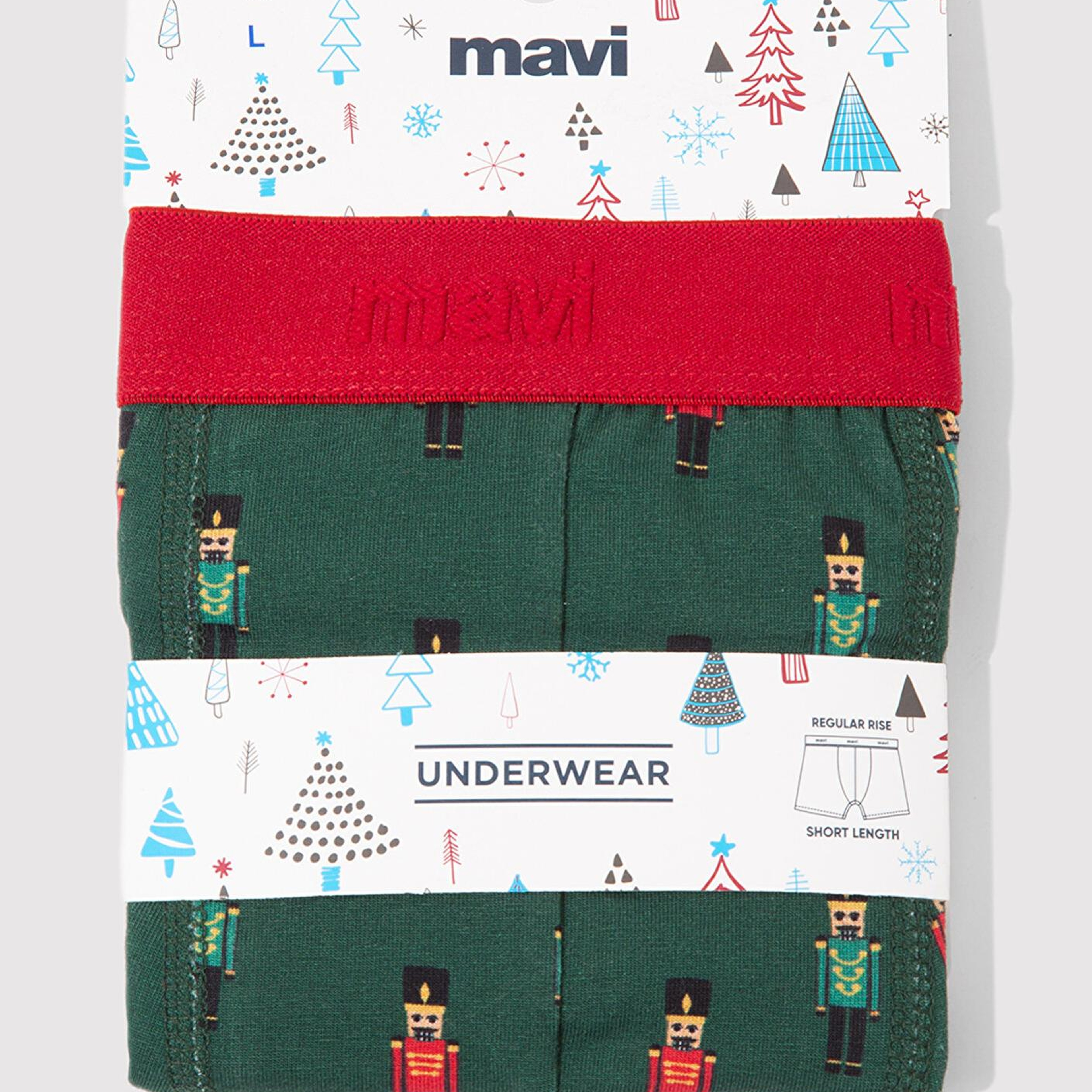 Mavi Yılbaşı Temalı Baskılı Boxer 0912138-71871