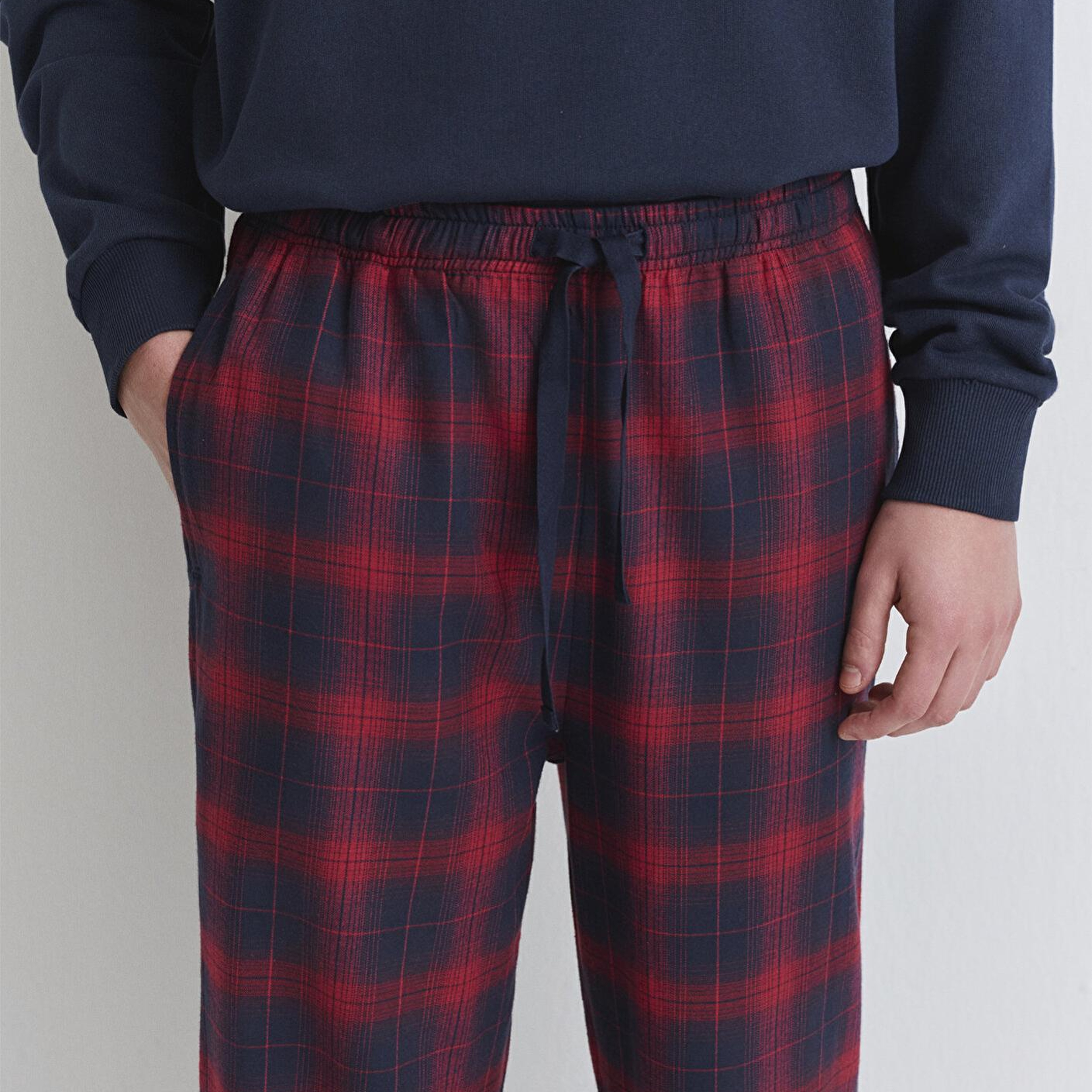 Mavi Yılbaşı Temalı Ekose Pantolon 0010570-84538