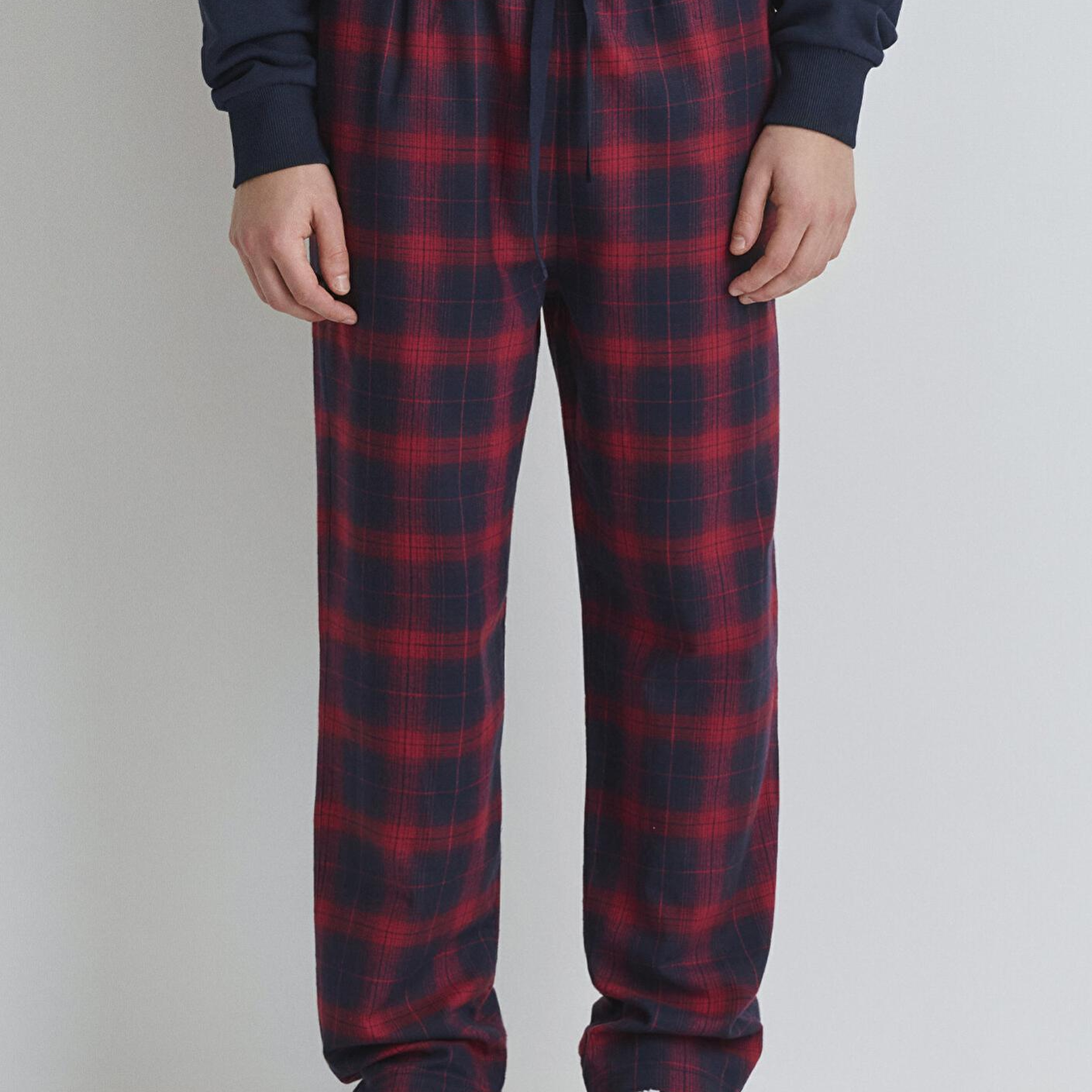 Mavi Yılbaşı Temalı Ekose Pantolon 0010570-84538