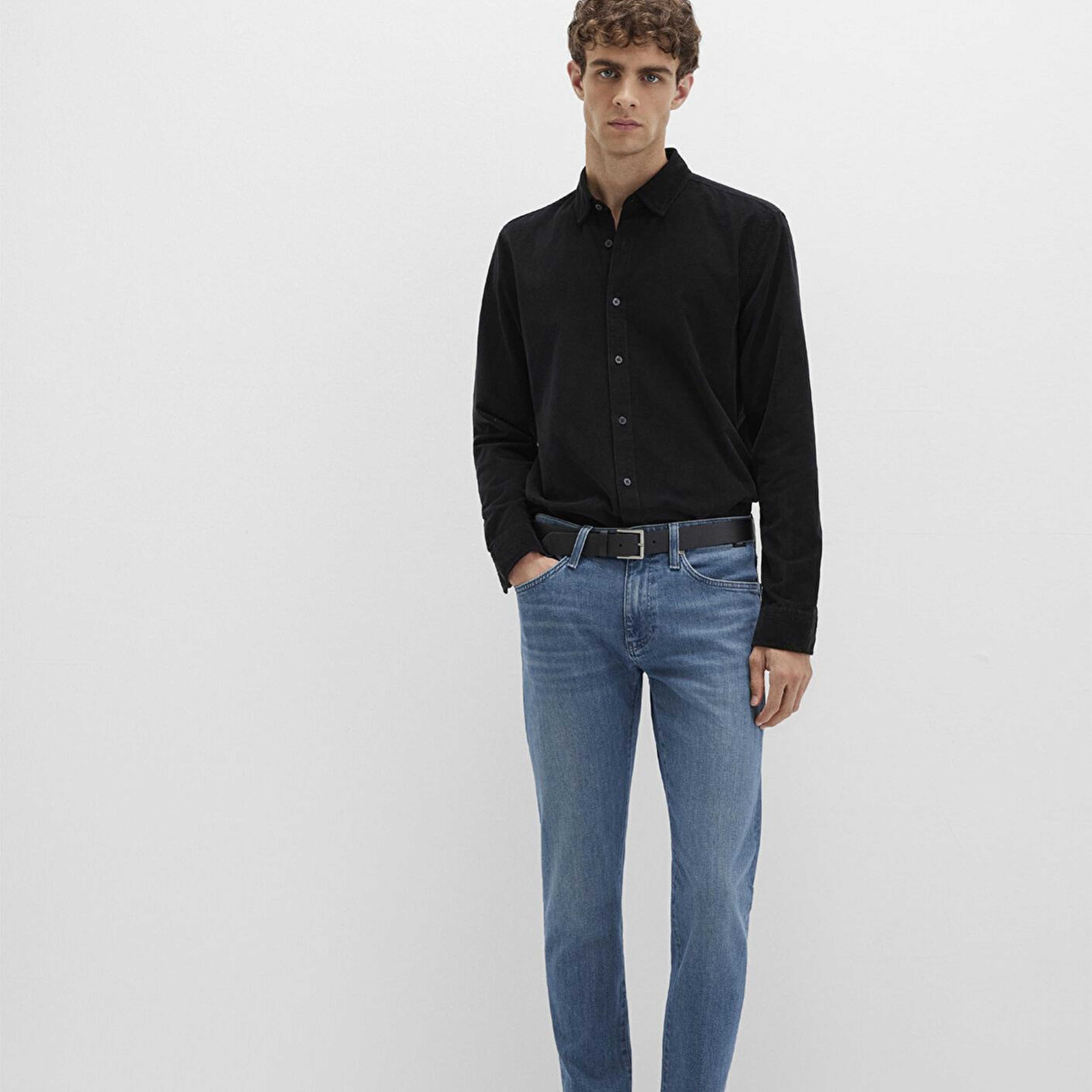 Mavi Mavi Black Kadife Siyah Gömlek Regular Fit / Normal Kesim 0211746-900