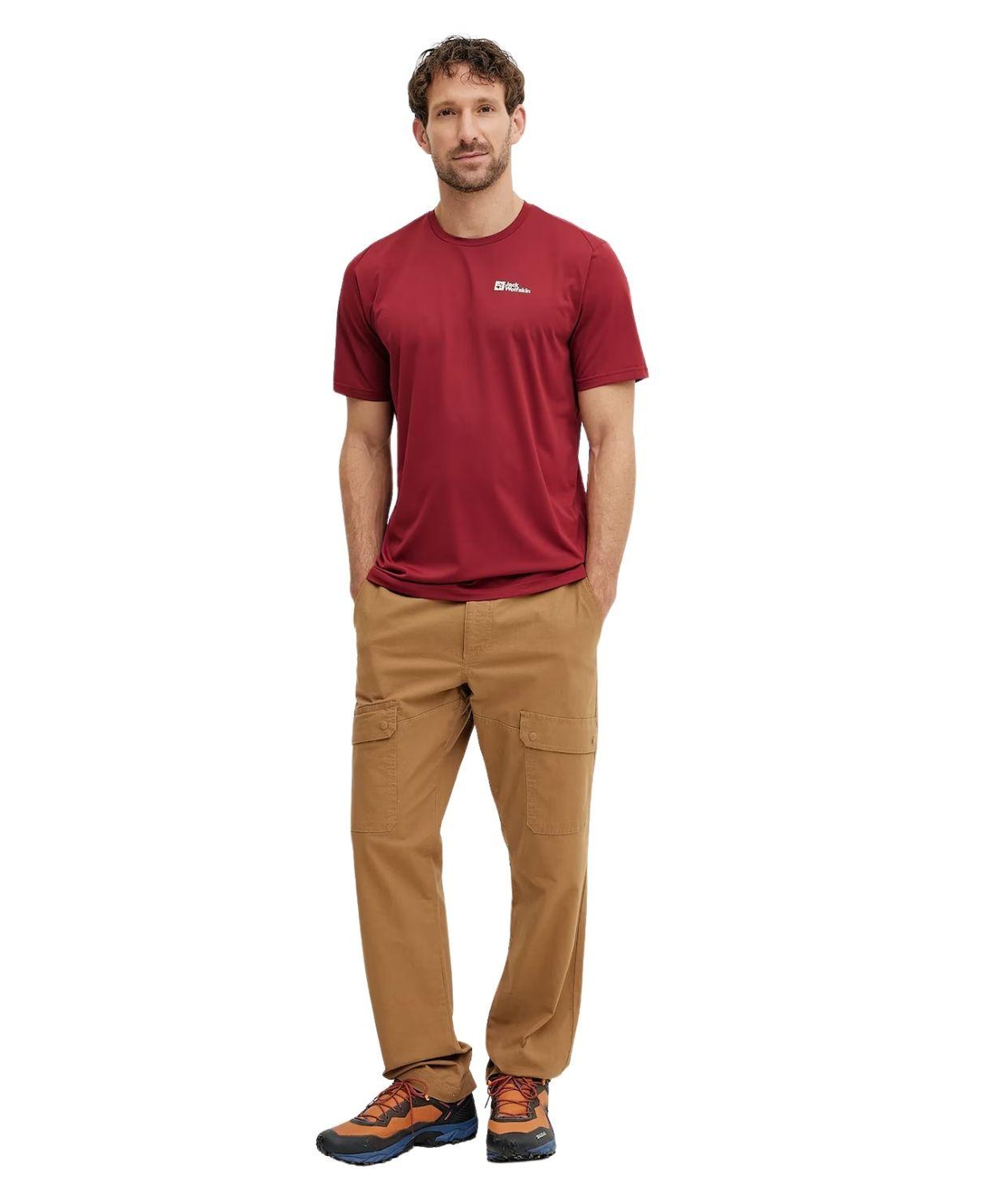 Jack Wolfskin Delgami Erkek Kırmızı Tişört