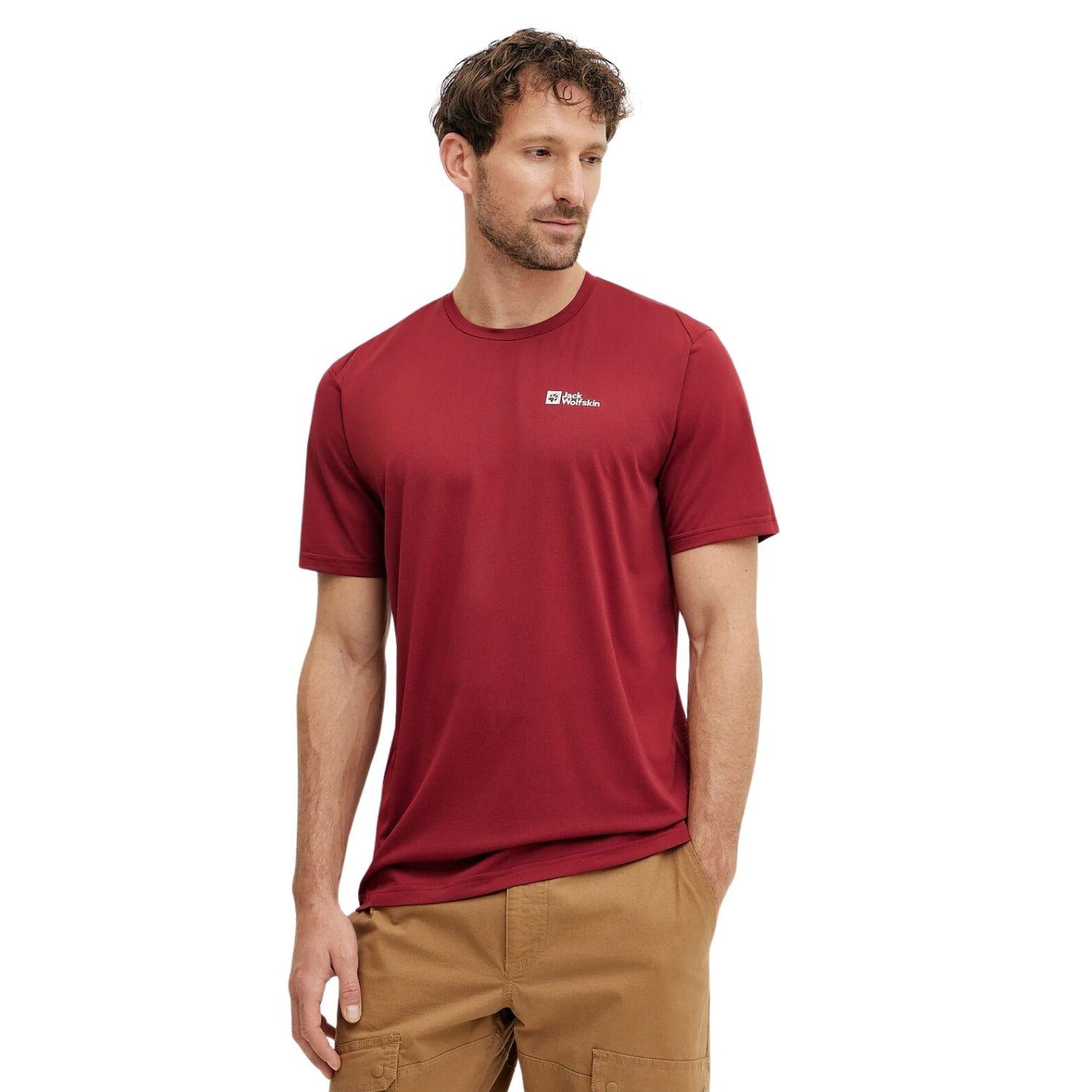 Jack Wolfskin Delgami Erkek Kırmızı Tişört