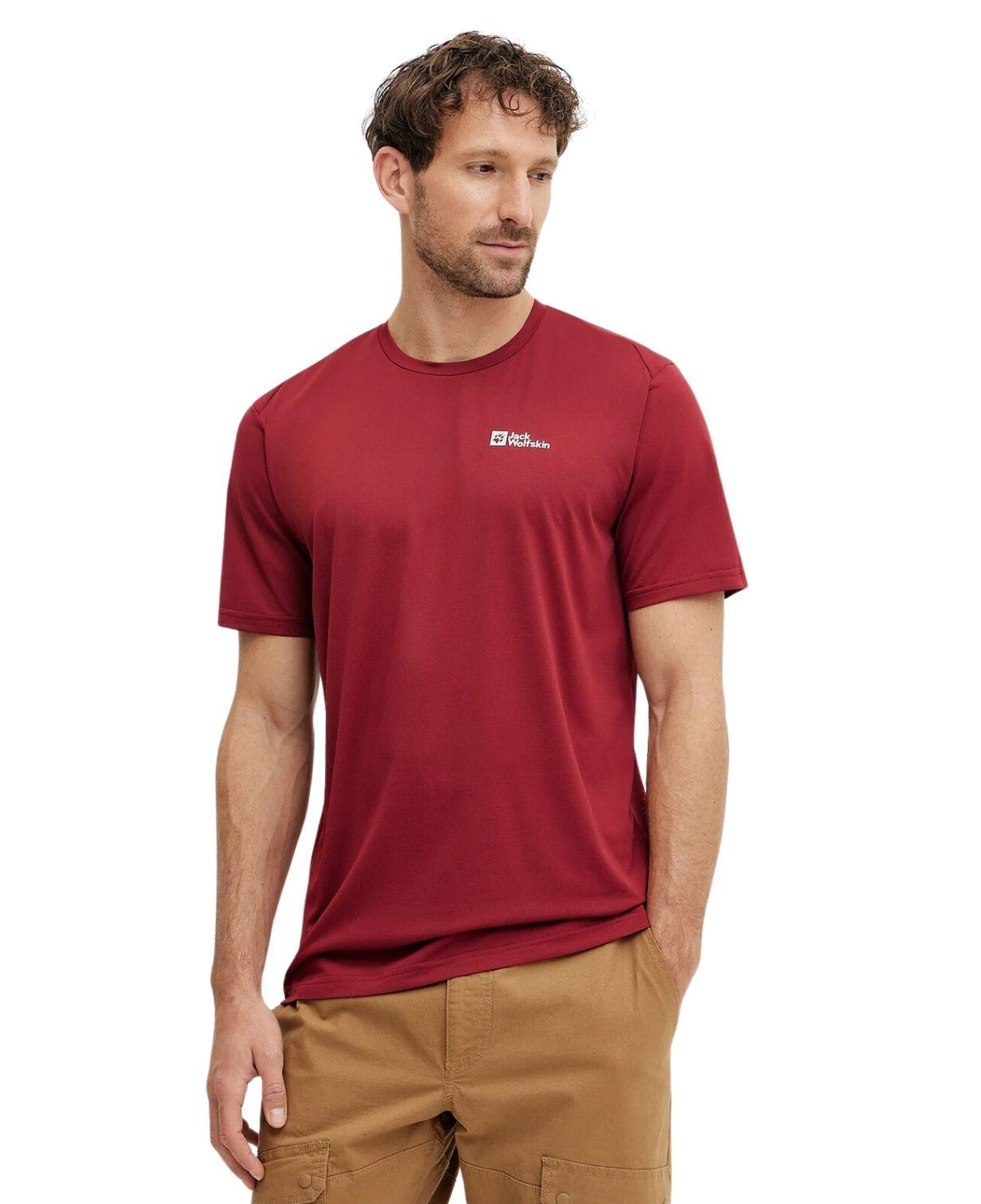 Jack Wolfskin Delgami Erkek Kırmızı Tişört