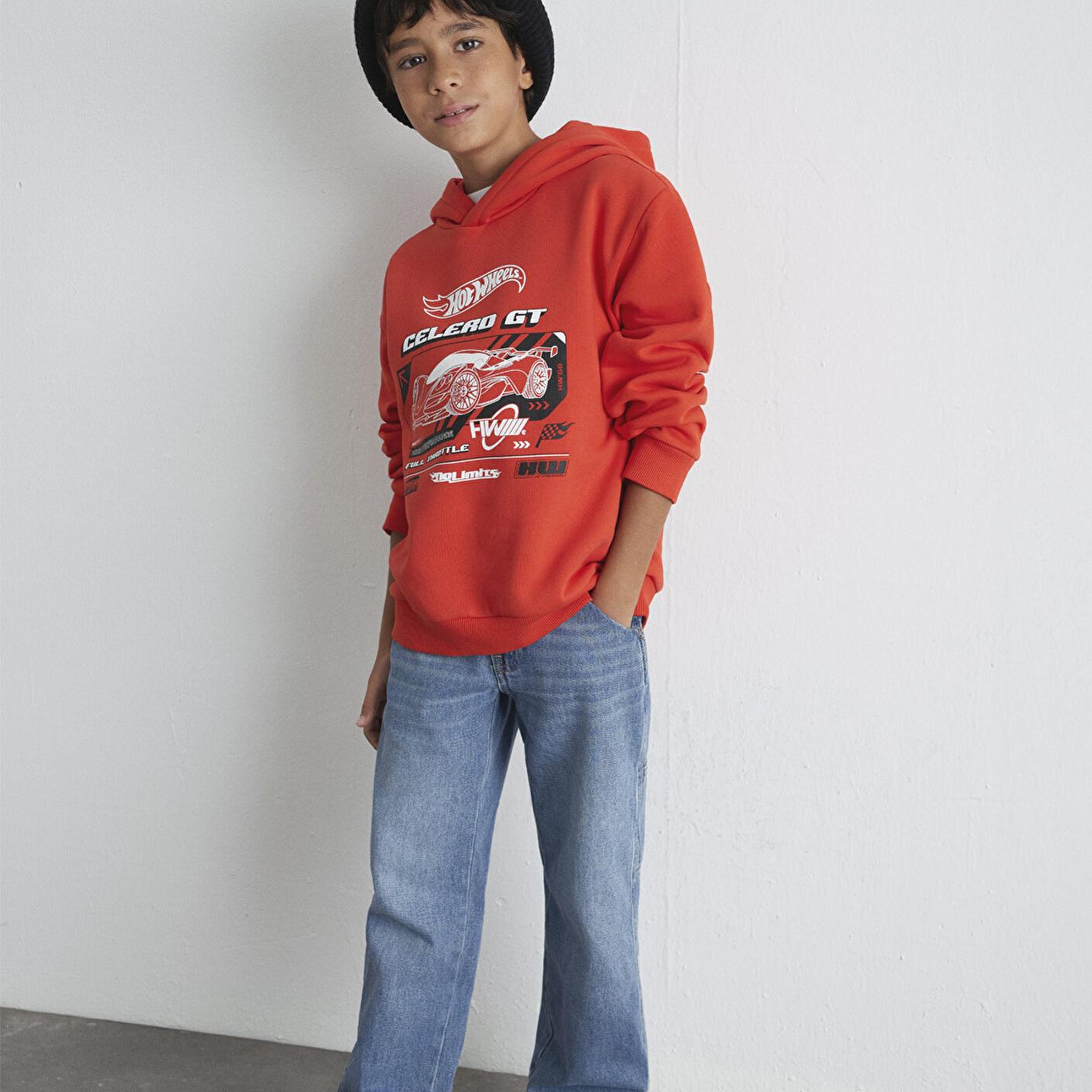 Mavi Hot Wheels Baskılıı Turuncu Sweatshirt 6S10156-88523