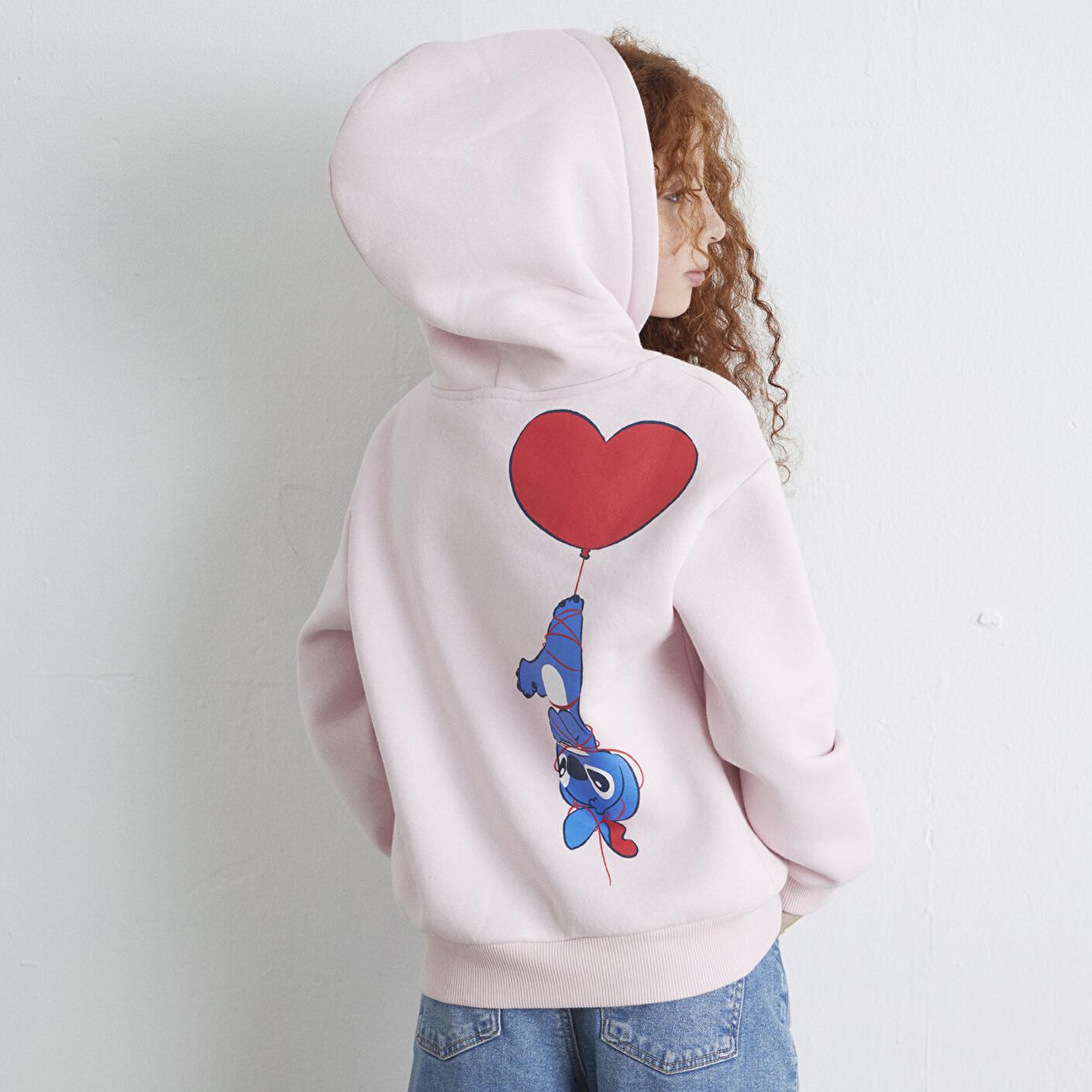 Mavi Stitch Baskılı Kapüşonlu Pembe Sweatshirt 7S10165-71007