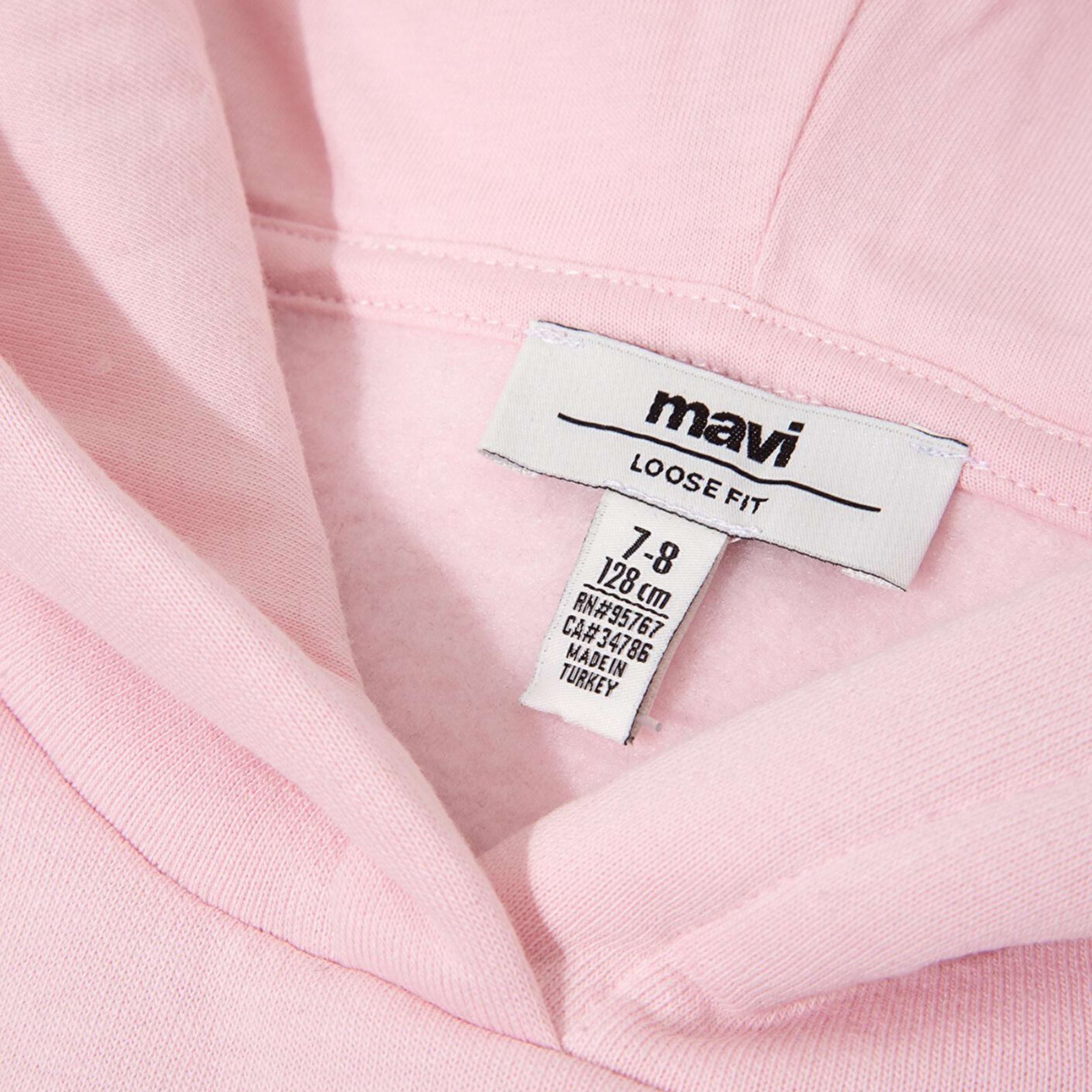 Mavi Stitch Baskılı Kapüşonlu Pembe Sweatshirt 7S10165-71007