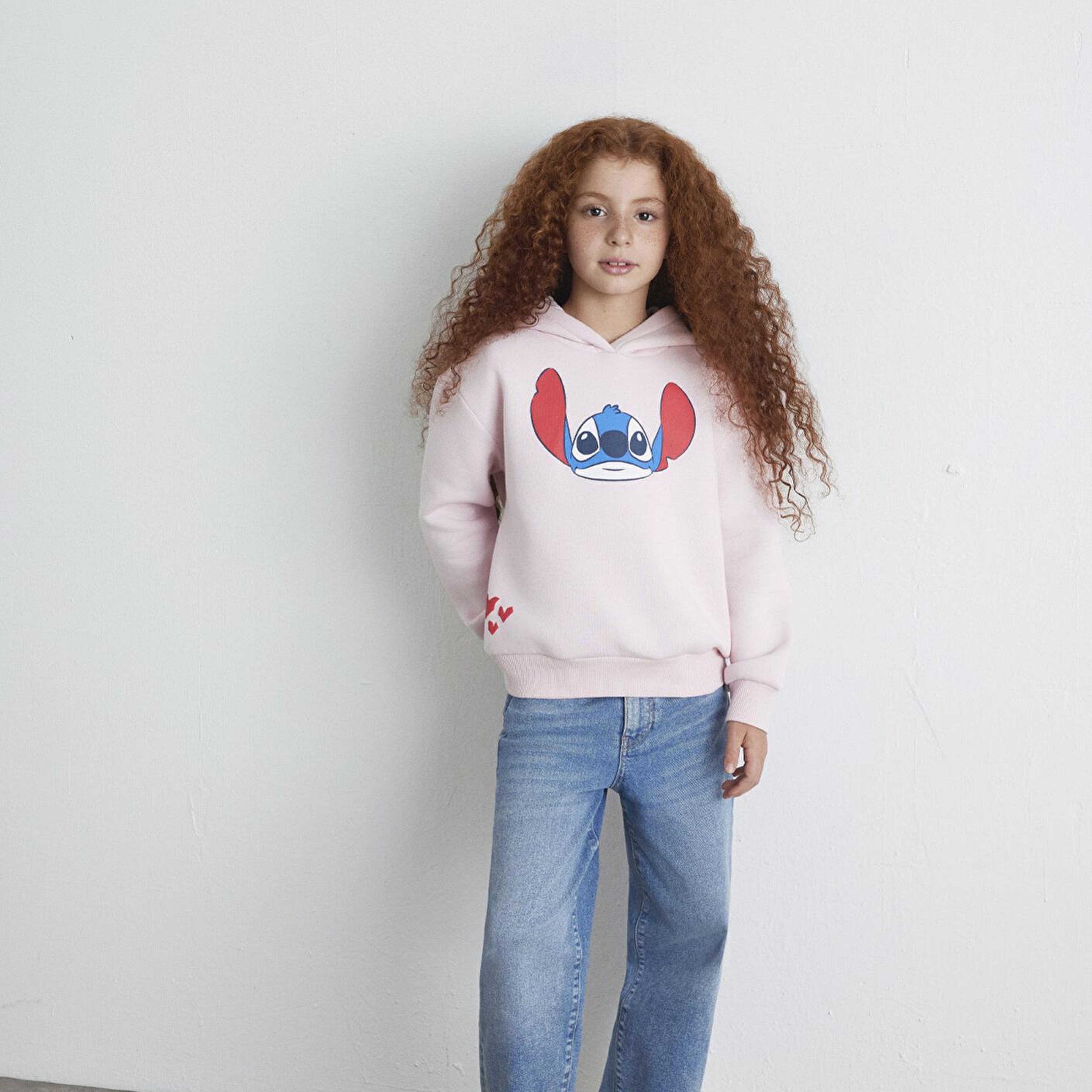 Mavi Stitch Baskılı Kapüşonlu Pembe Sweatshirt 7S10165-71007