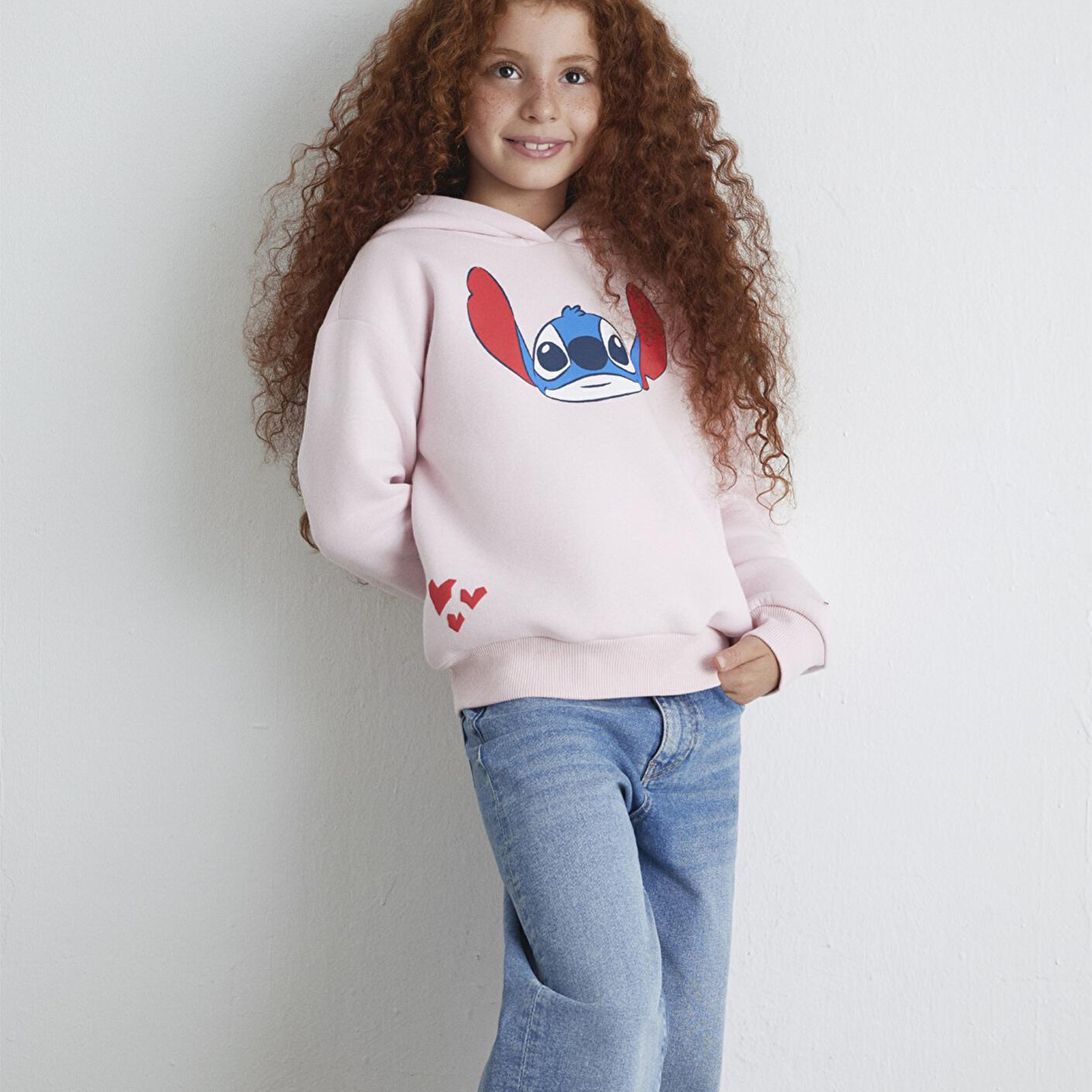 Mavi Stitch Baskılı Kapüşonlu Pembe Sweatshirt 7S10165-71007