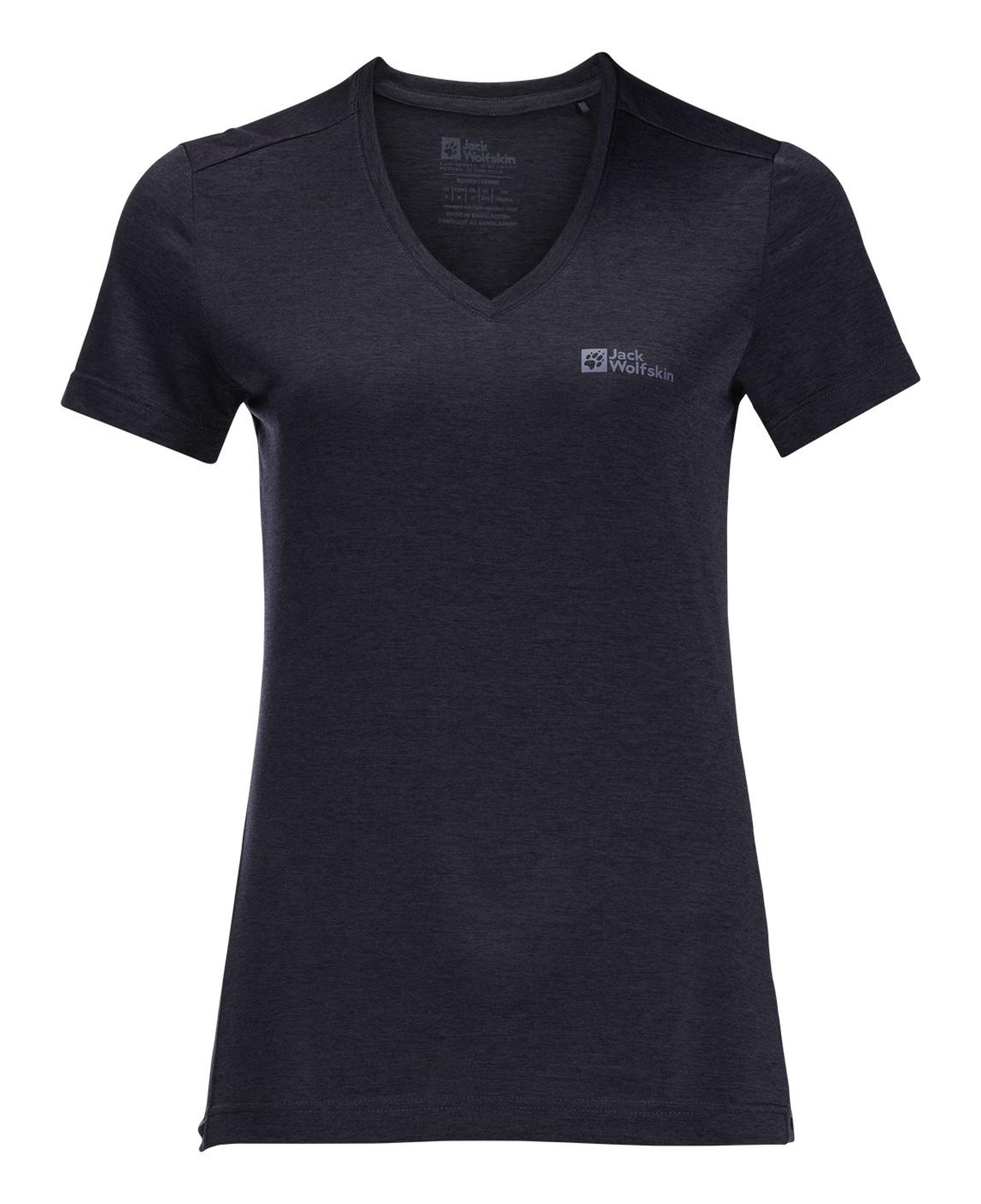 Jack Wolfskin Crosstrail T Kadın Mavi Tişört