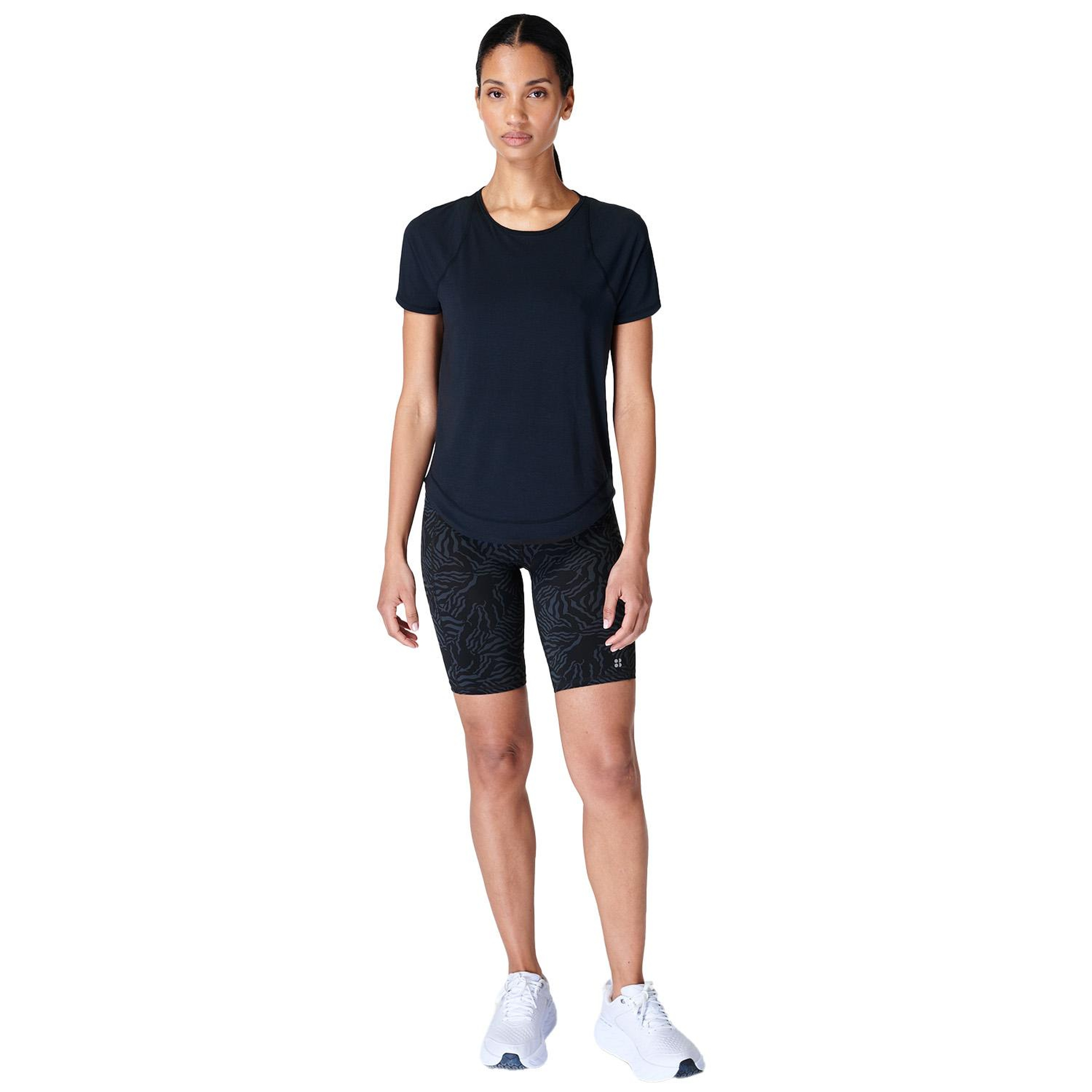 Sweaty Betty Breathe Easy Short Sleeve Top Kadın Siyah Koşu Tişört