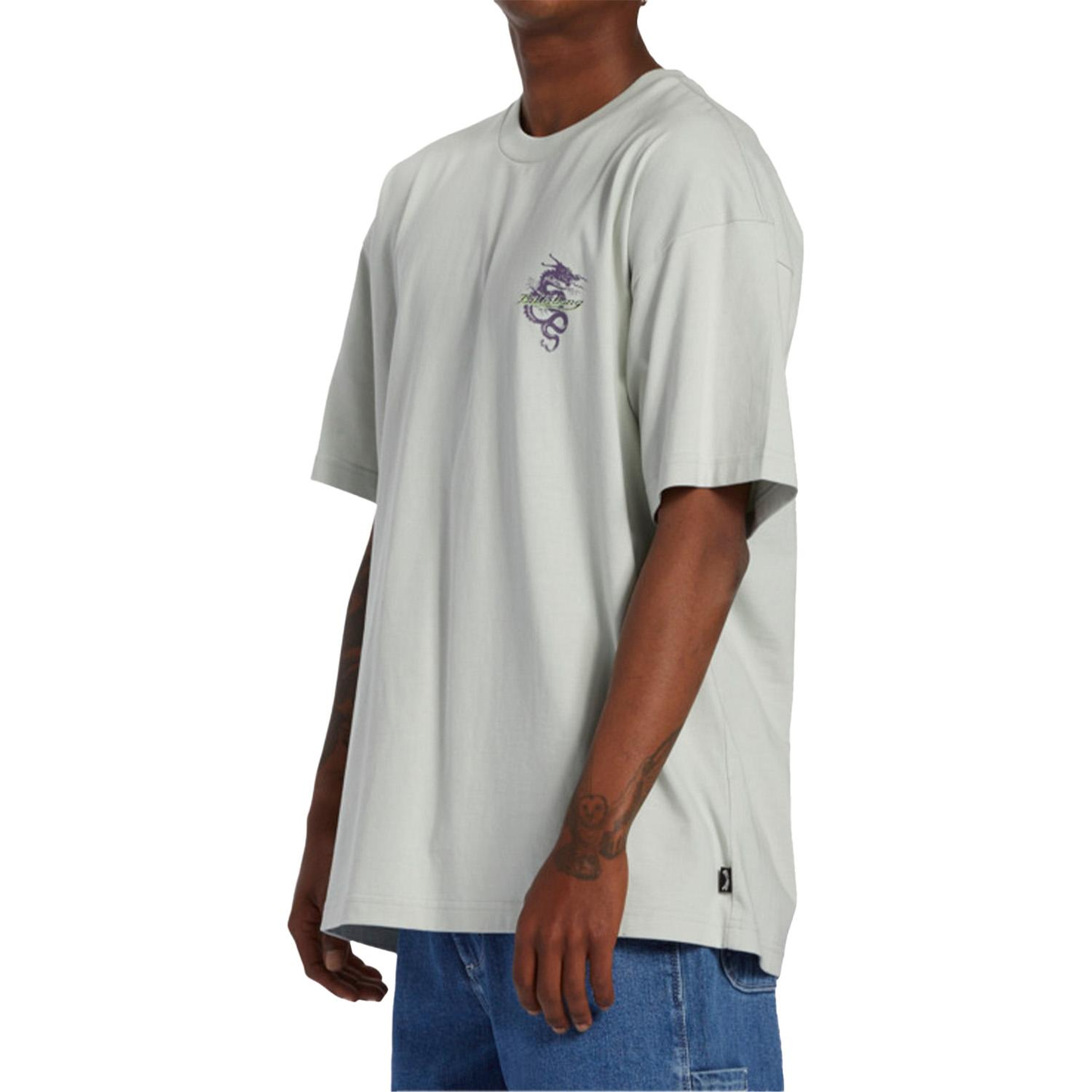 Billabong Enter The Drago Tees Erkek Gri Tişört