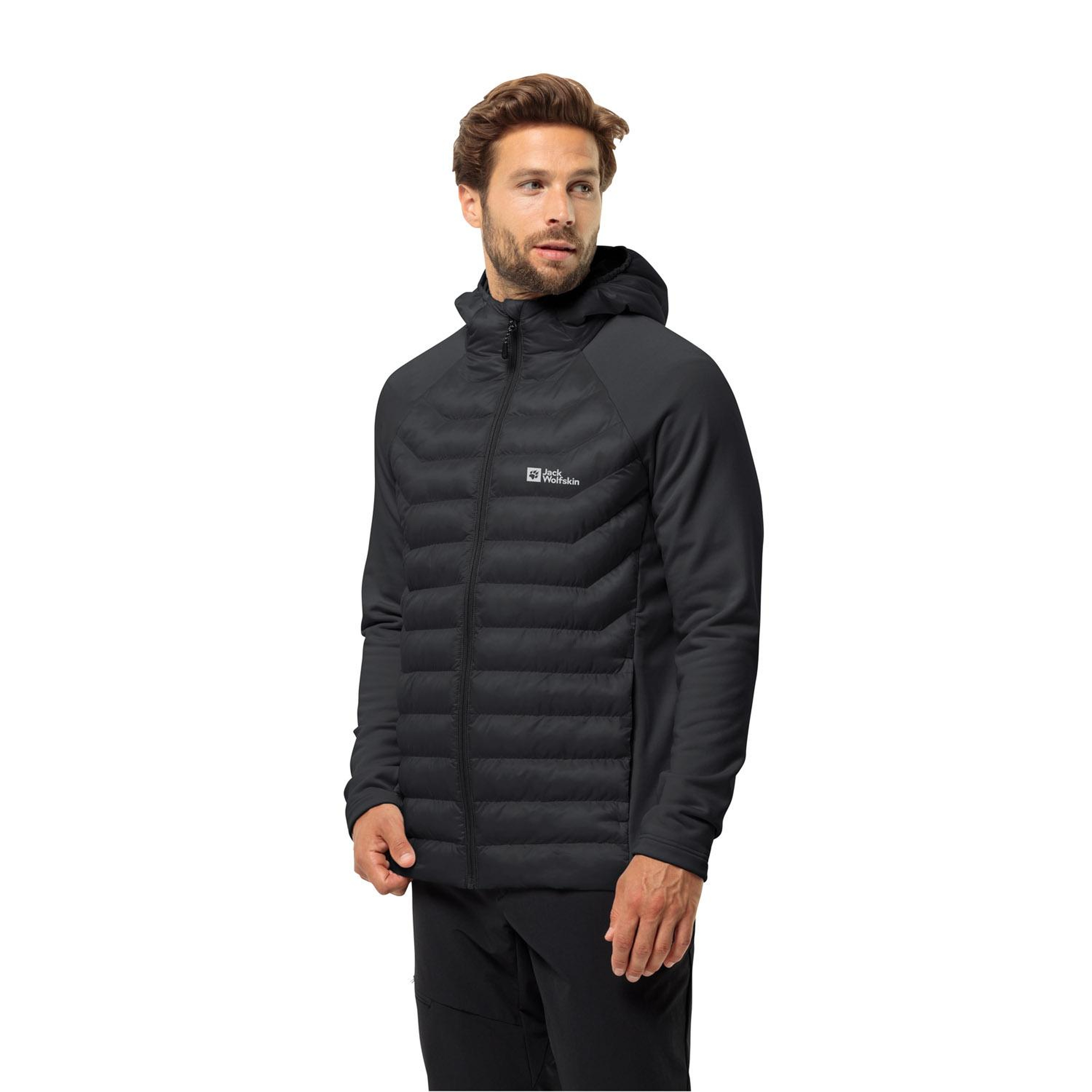 Jack Wolfskin Routeburn Pro Hybrid Erkek Siyah Outdoor Ceketi