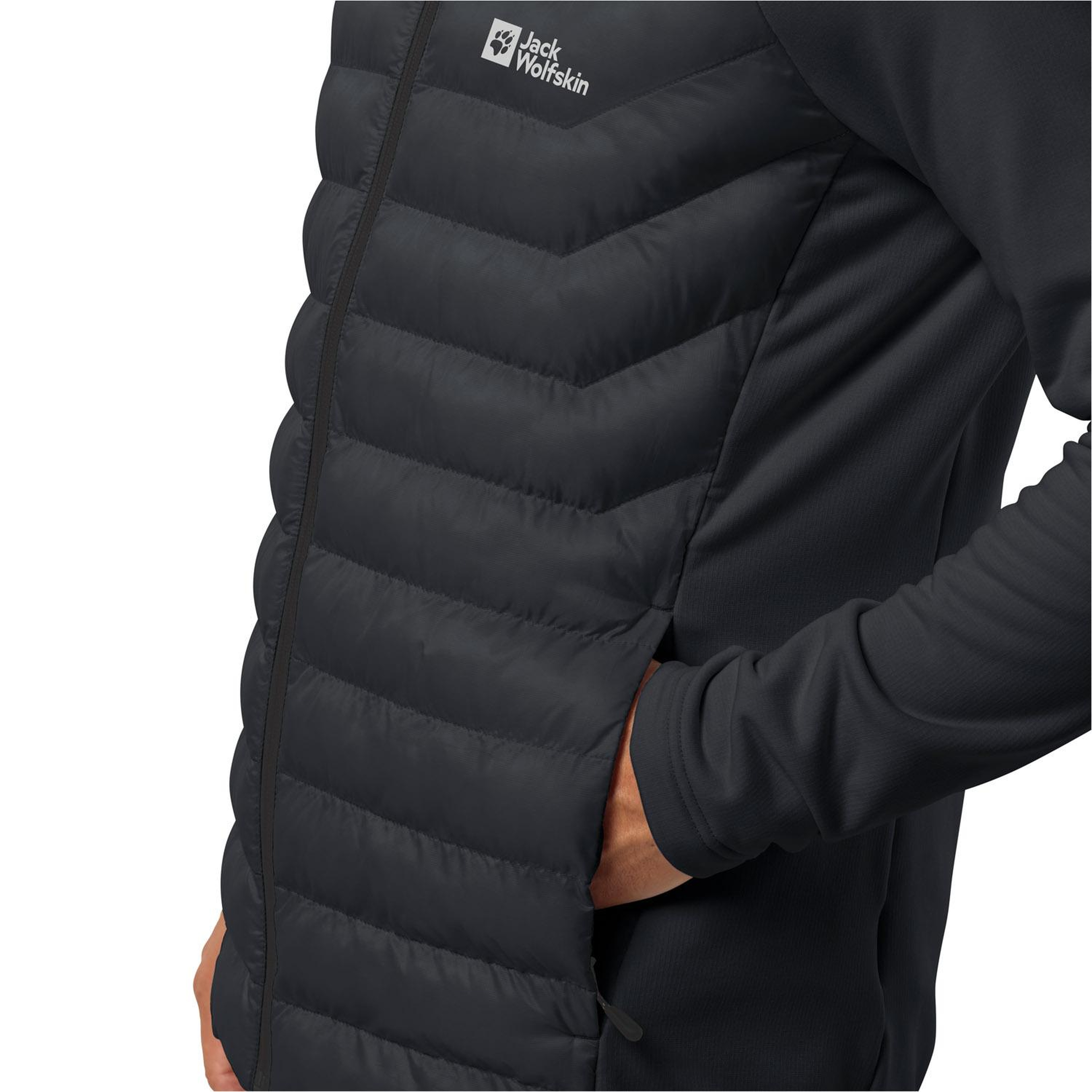 Jack Wolfskin Routeburn Pro Hybrid Erkek Siyah Outdoor Ceketi