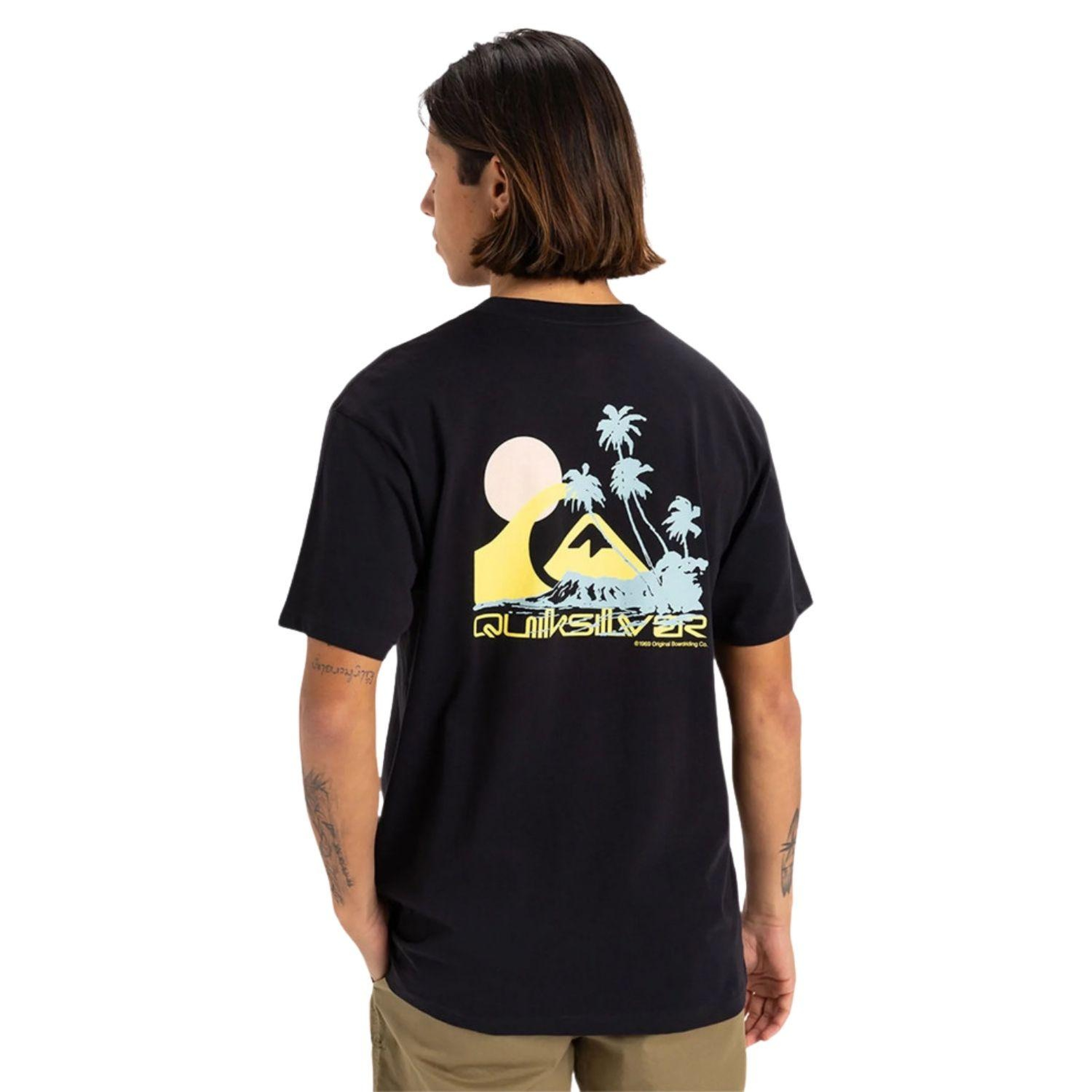 Quiksilver Palm Lines Erkek Siyah Tişört