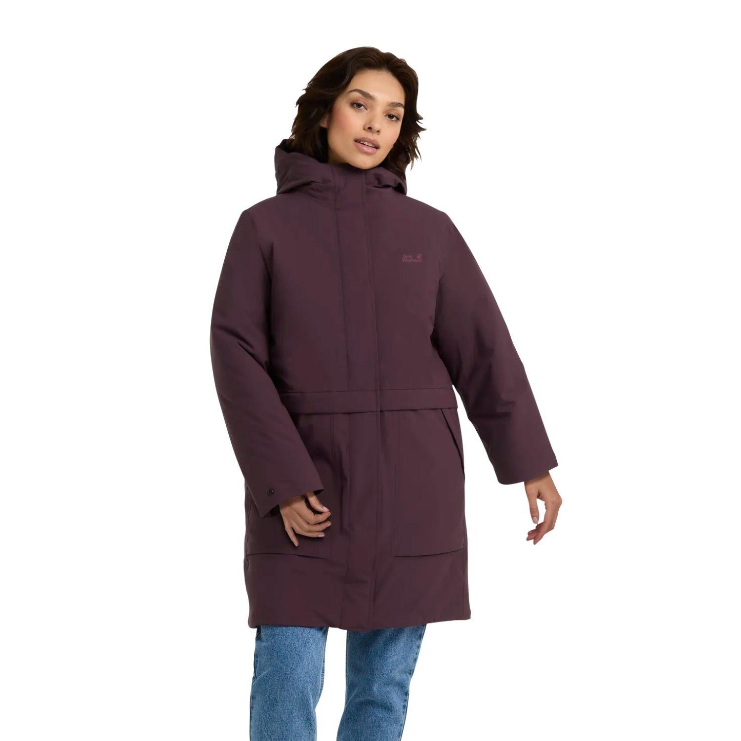 Jack Wolfskin Wintertide Kadın Mor Outdoor Ceketi