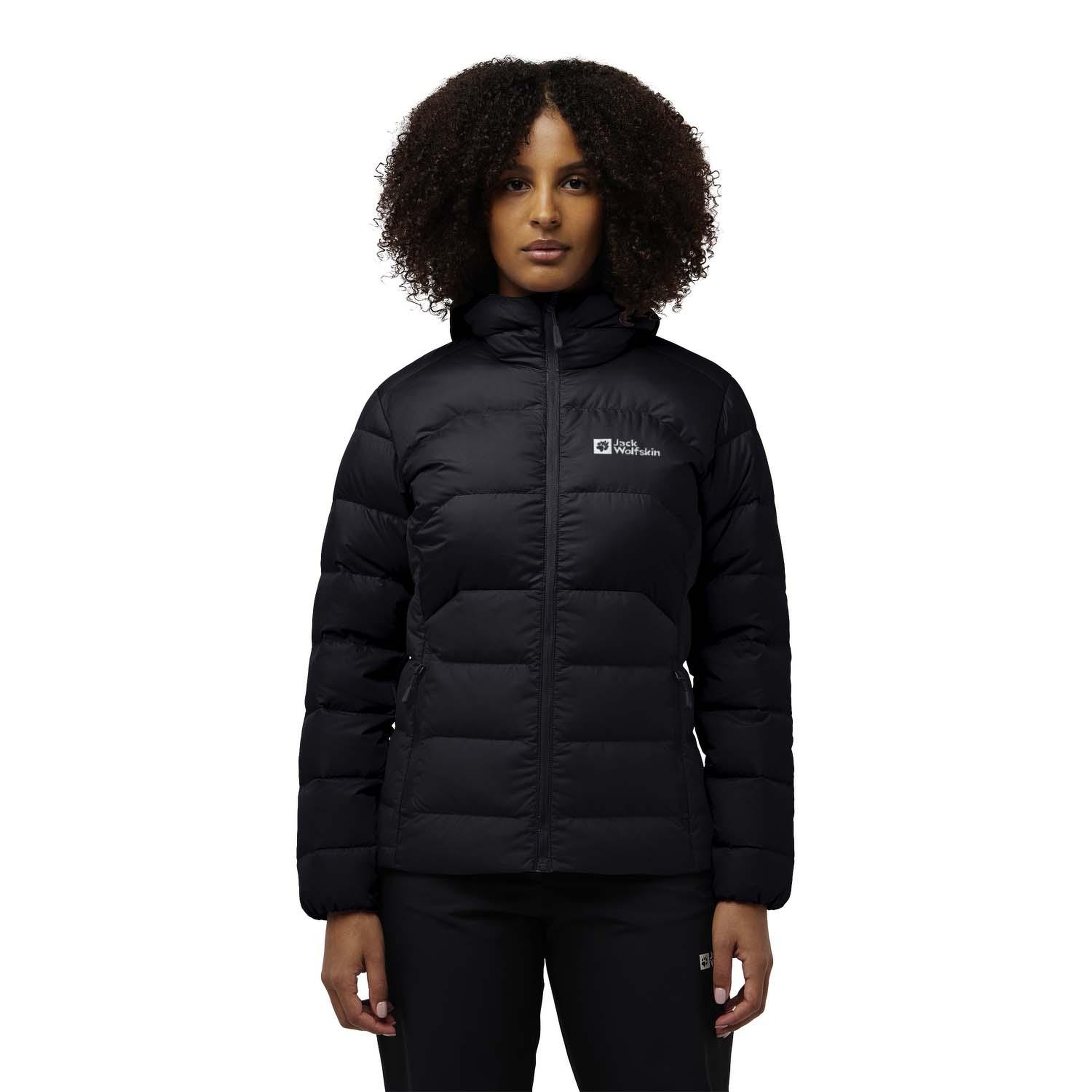 Jack Wolfskin Ather Down Hoody Kadın Siyah Outdoor Ceketi