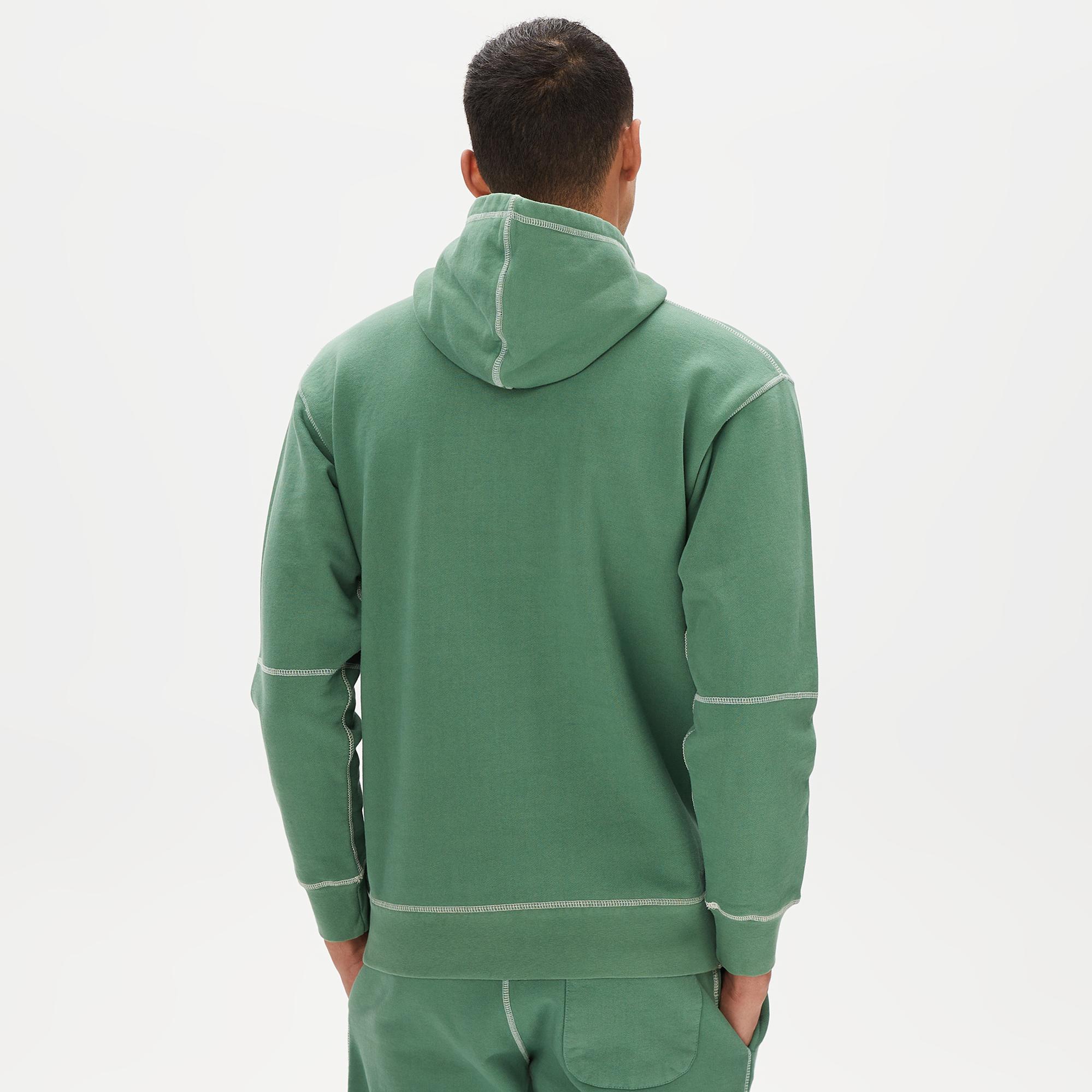 Market Triple Stitch Pullover Erkek Yeşil Hoodie