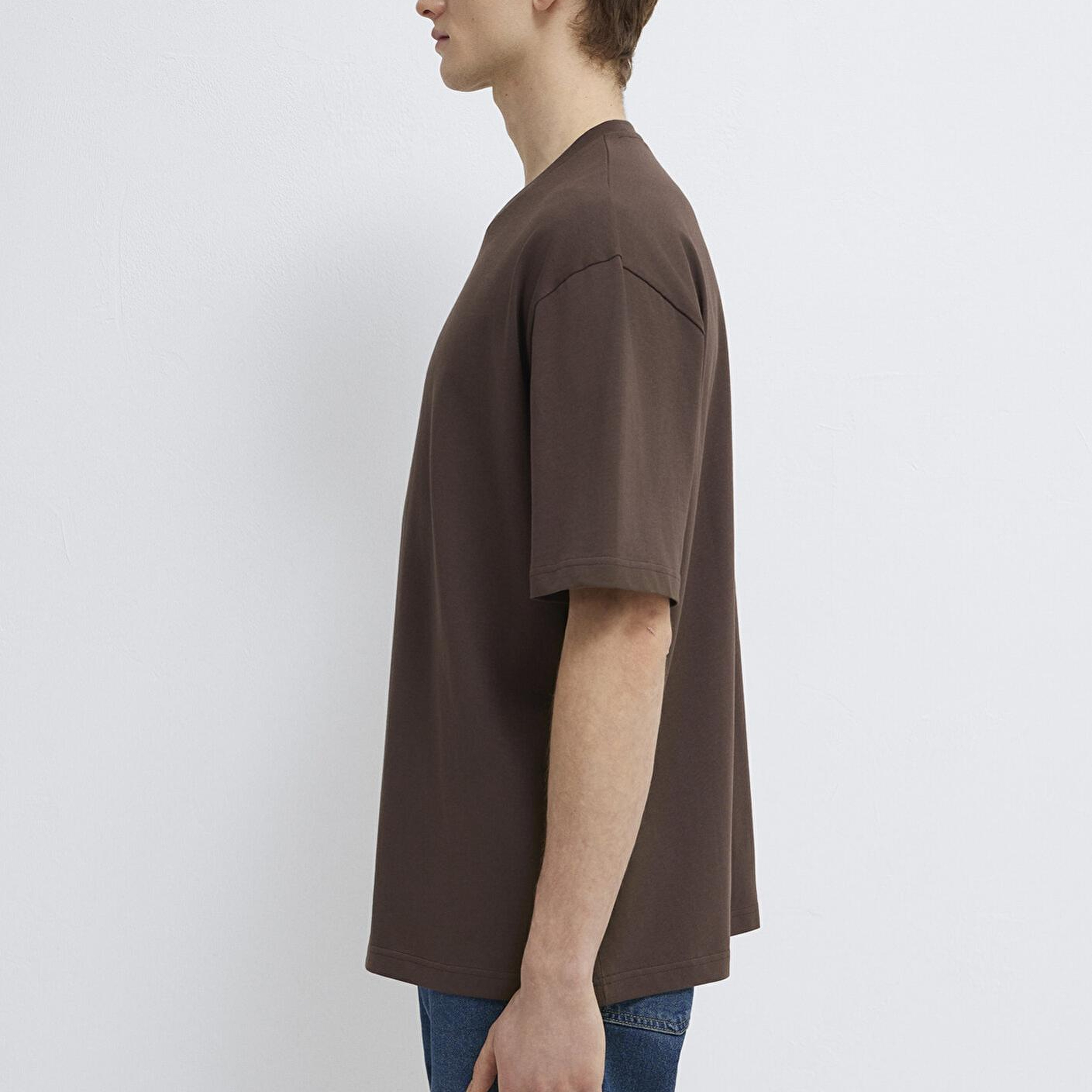 Mavi Mavi Logo Kahverengi Basic Tişört Relaxed Fit / Rahat Kesim 0613093-70251