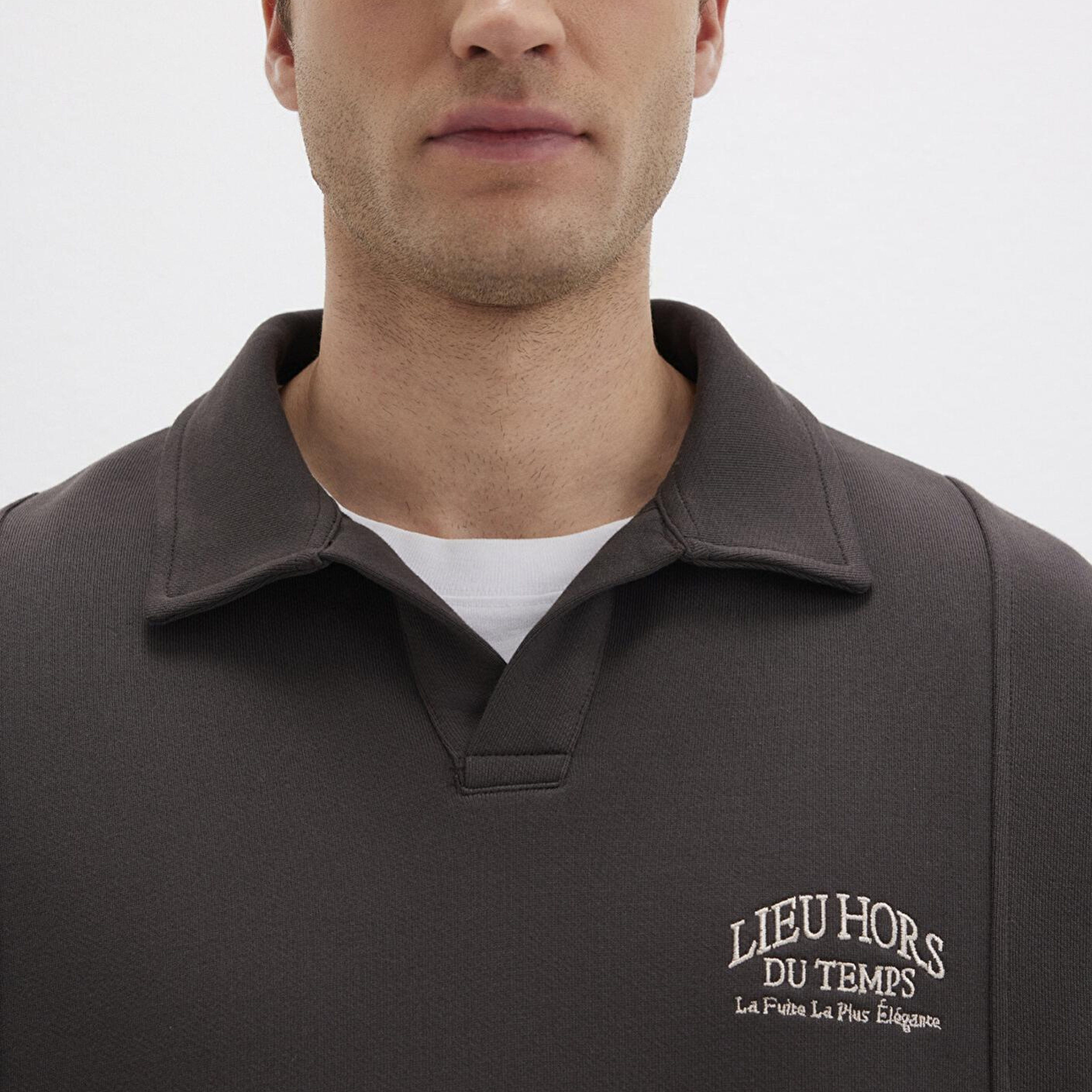 Mavi Polo Yaka Kahverengi Sweatshirt 0S10479-70219