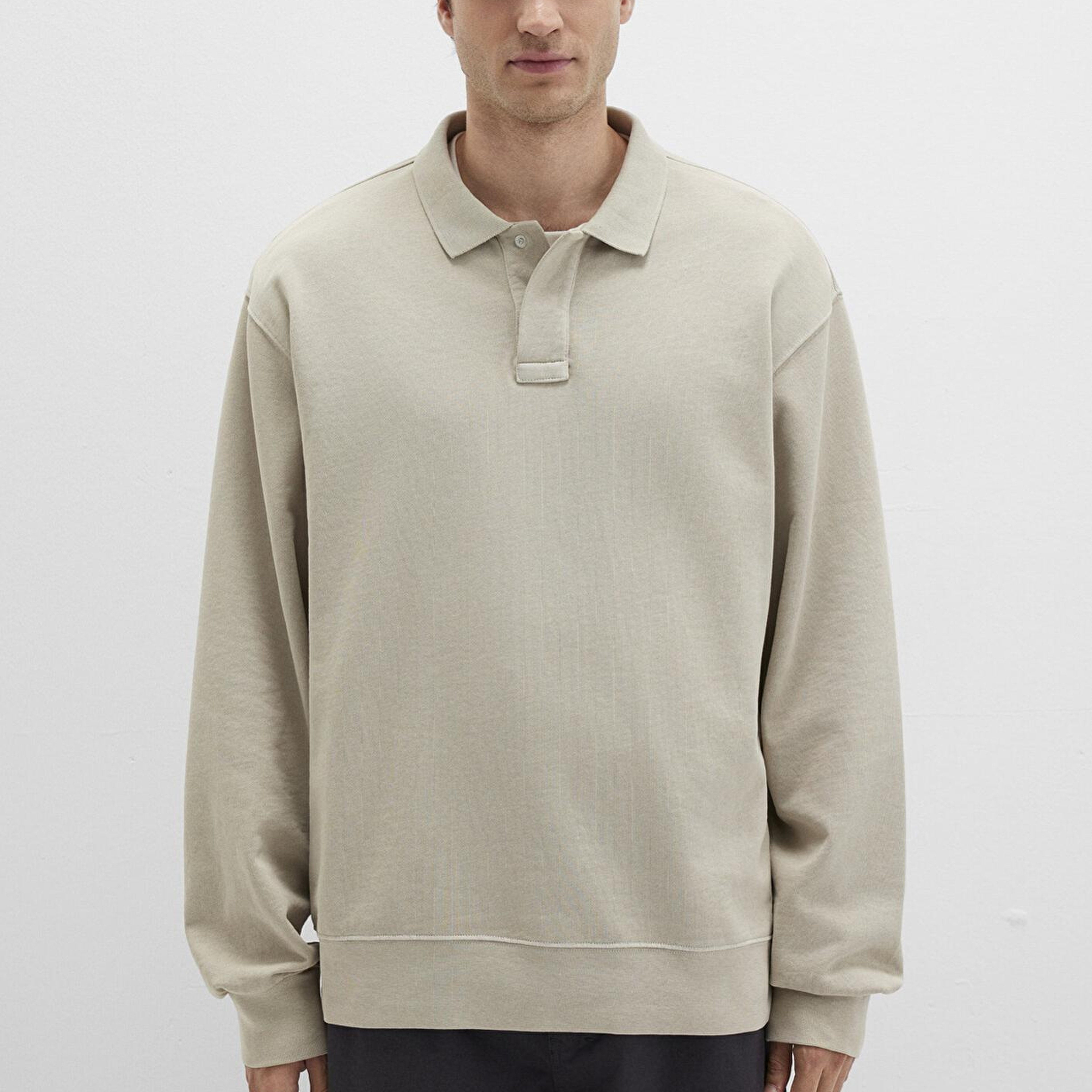 Mavi Bej Polo Sweatshirt 0S10323-70146