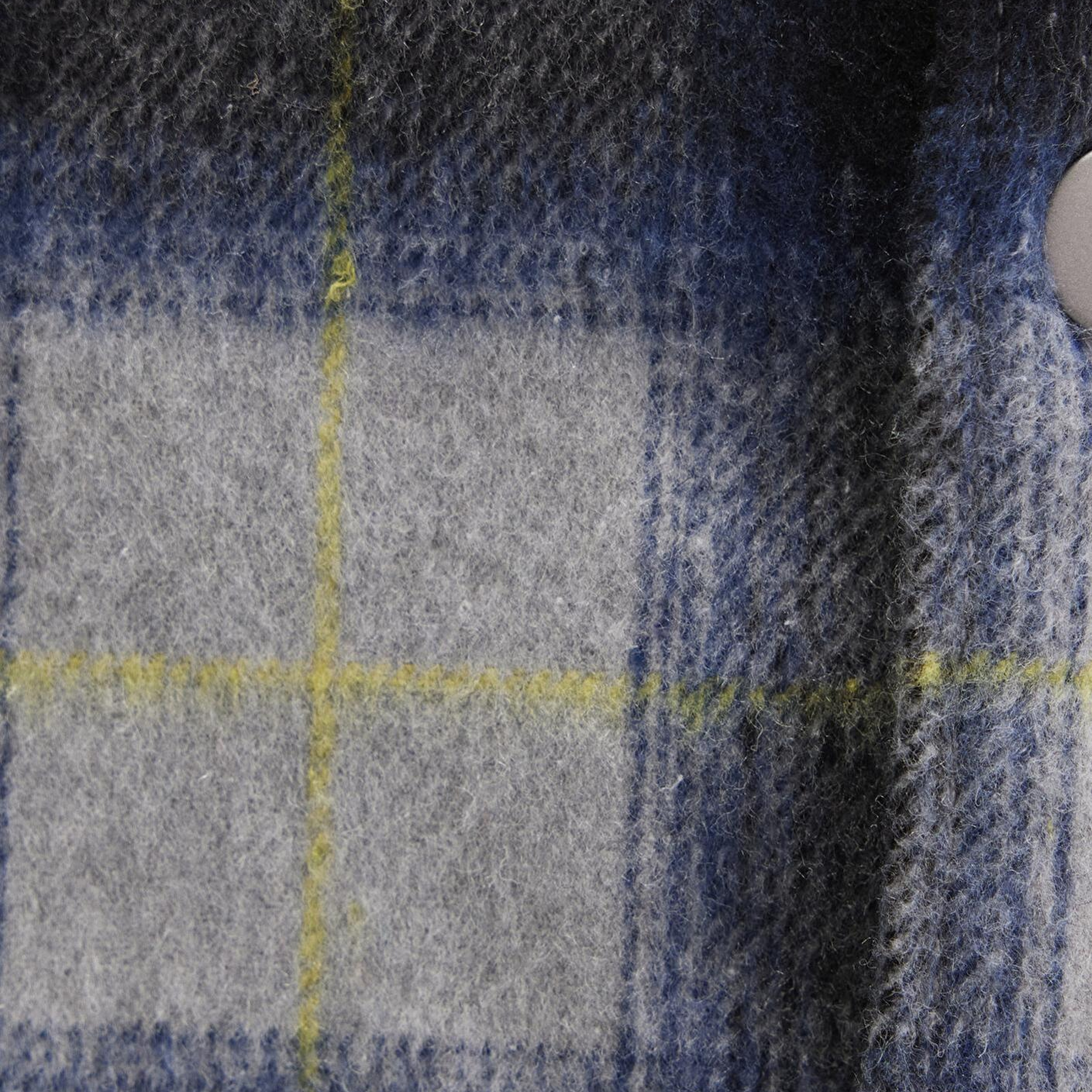 Mavi Yün Karışımlı Kareli Gömlek Loose Fit / Bol Rahat Kesim 0211786-91301