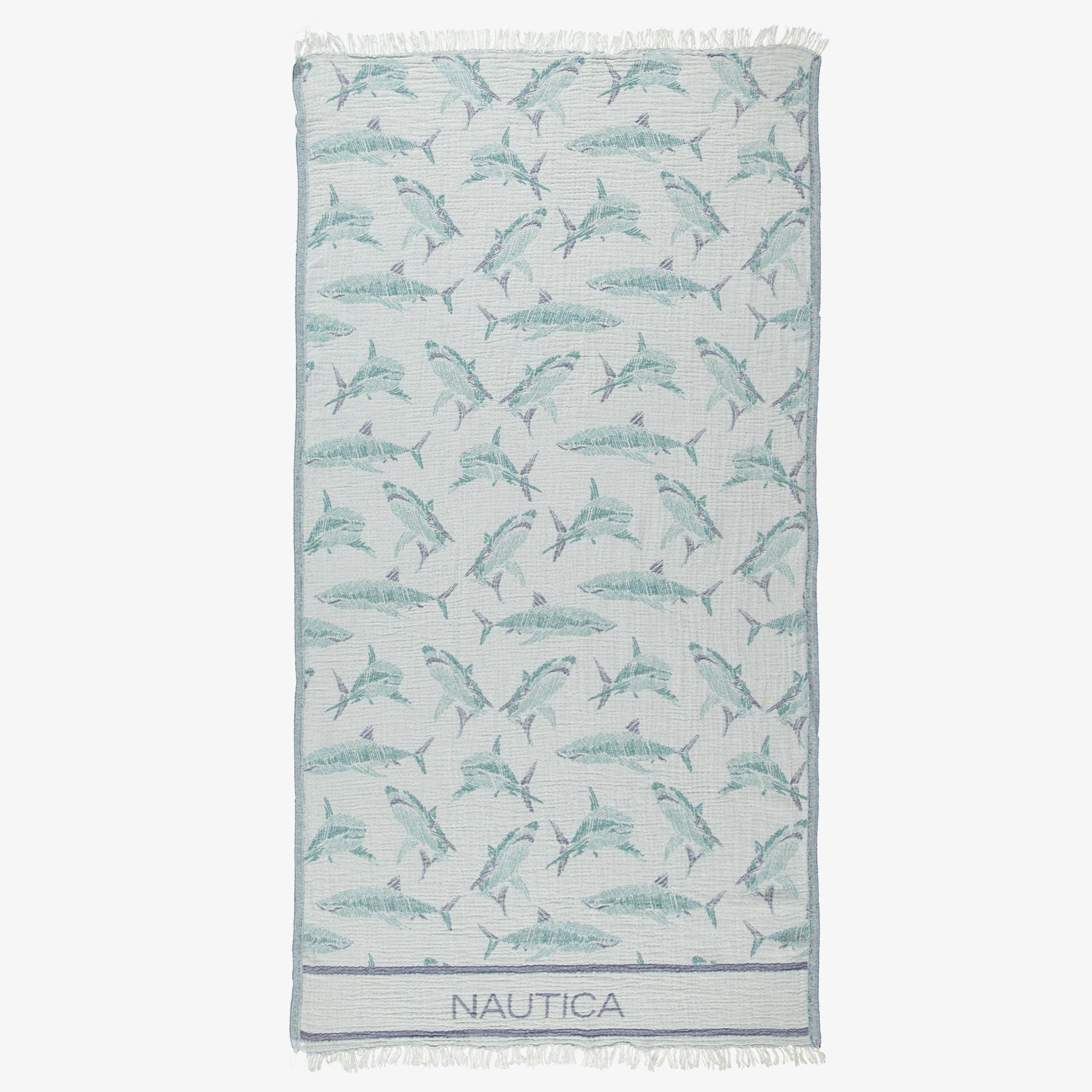 Nautica Unisex Lacivert Desenli Peştemal