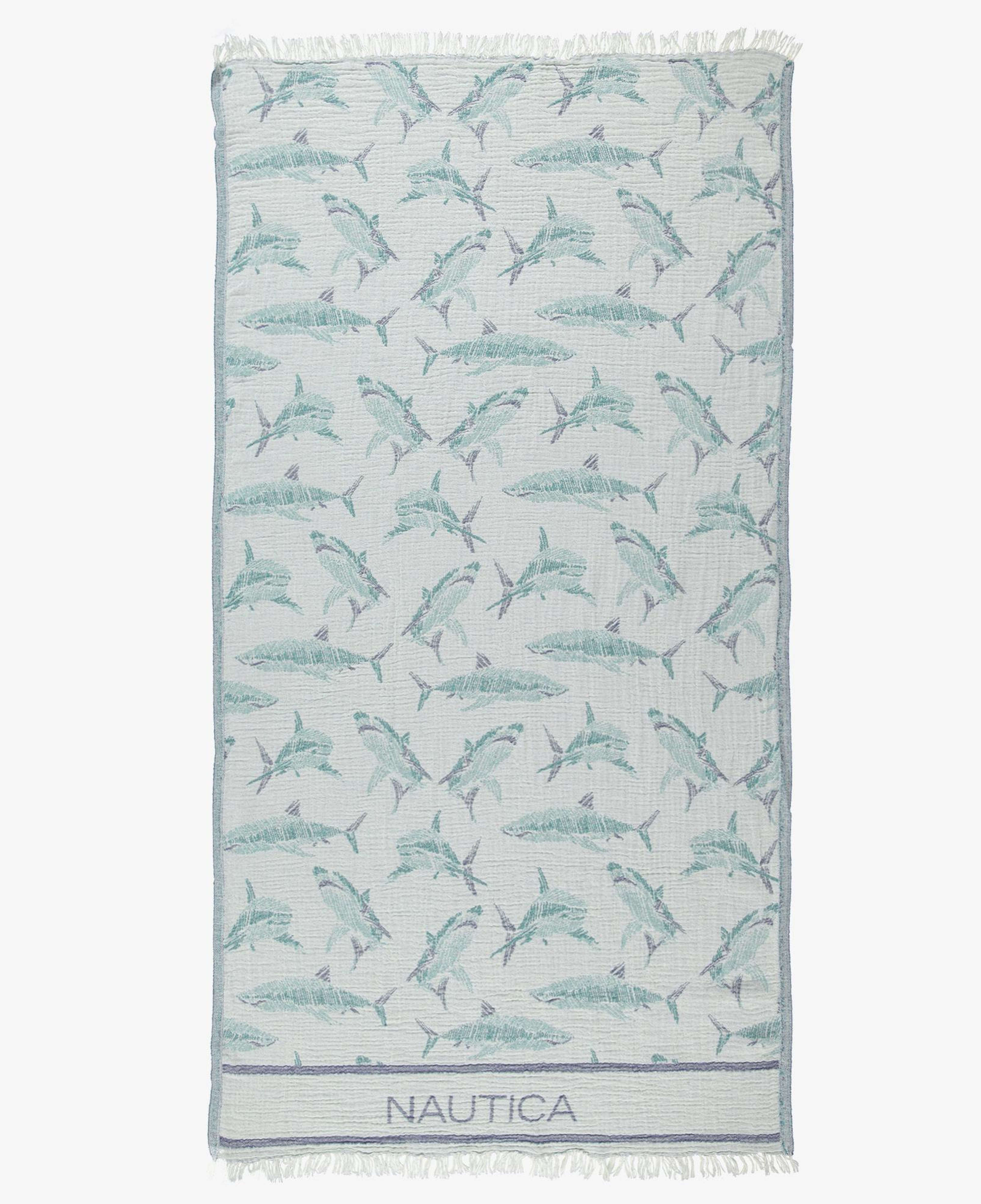 Nautica Unisex Lacivert Desenli Peştemal