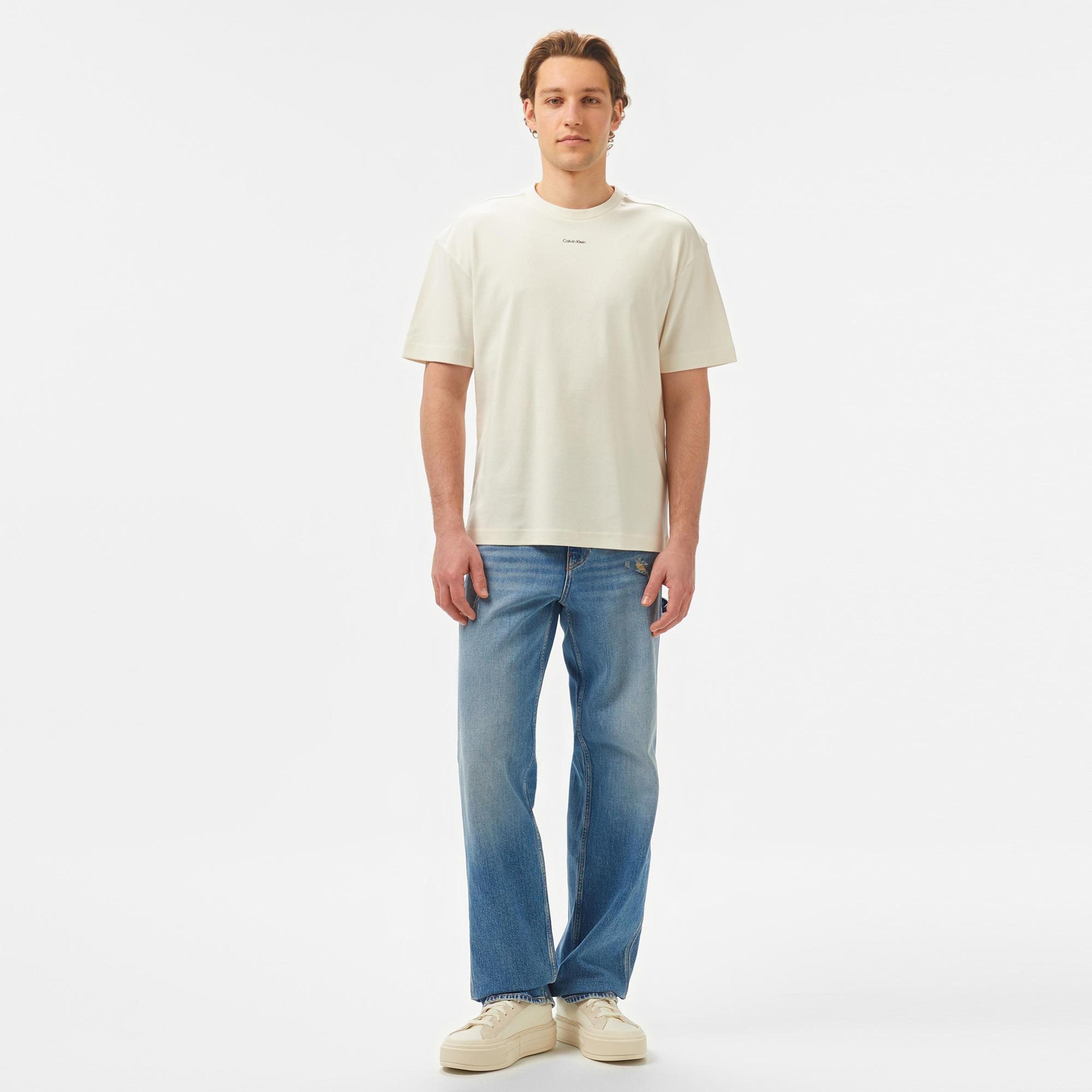 Calvin Klein Erkek Beyaz T-Shirt