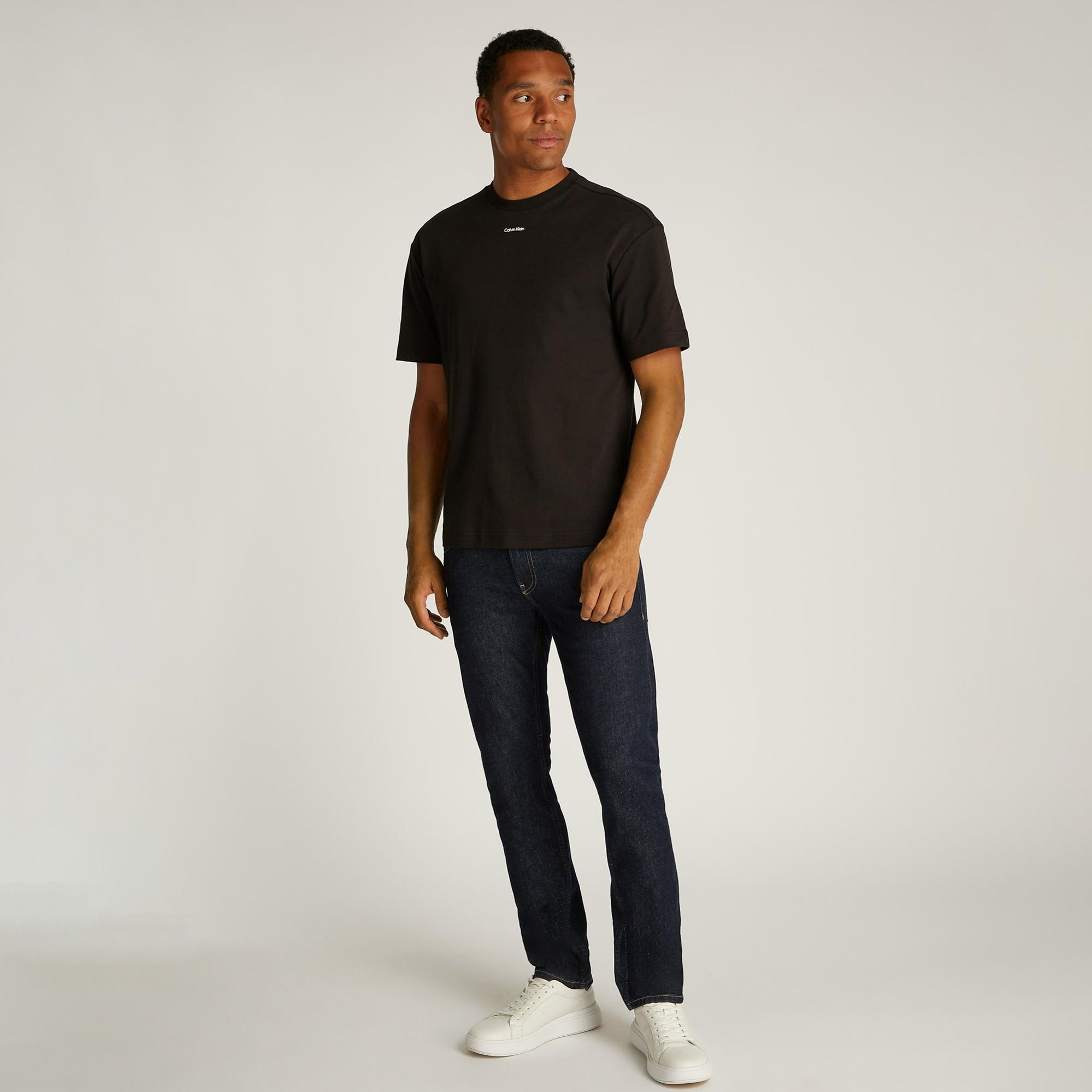 Calvin Klein Nano Logo İnterlo Erkek Siyah T-Shirt