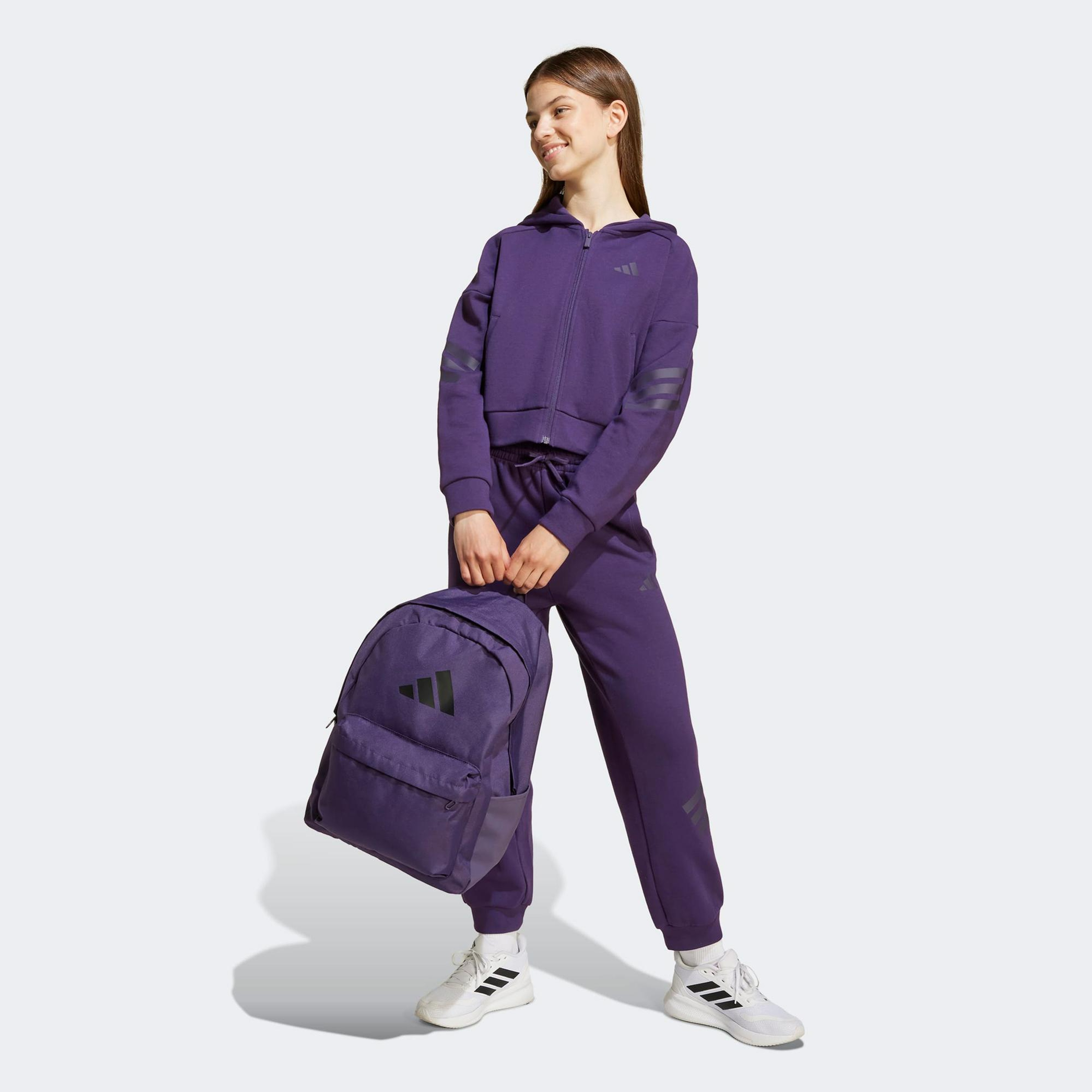 adidas Jg Fı 3S Çocuk Mor Eşofman Üstü