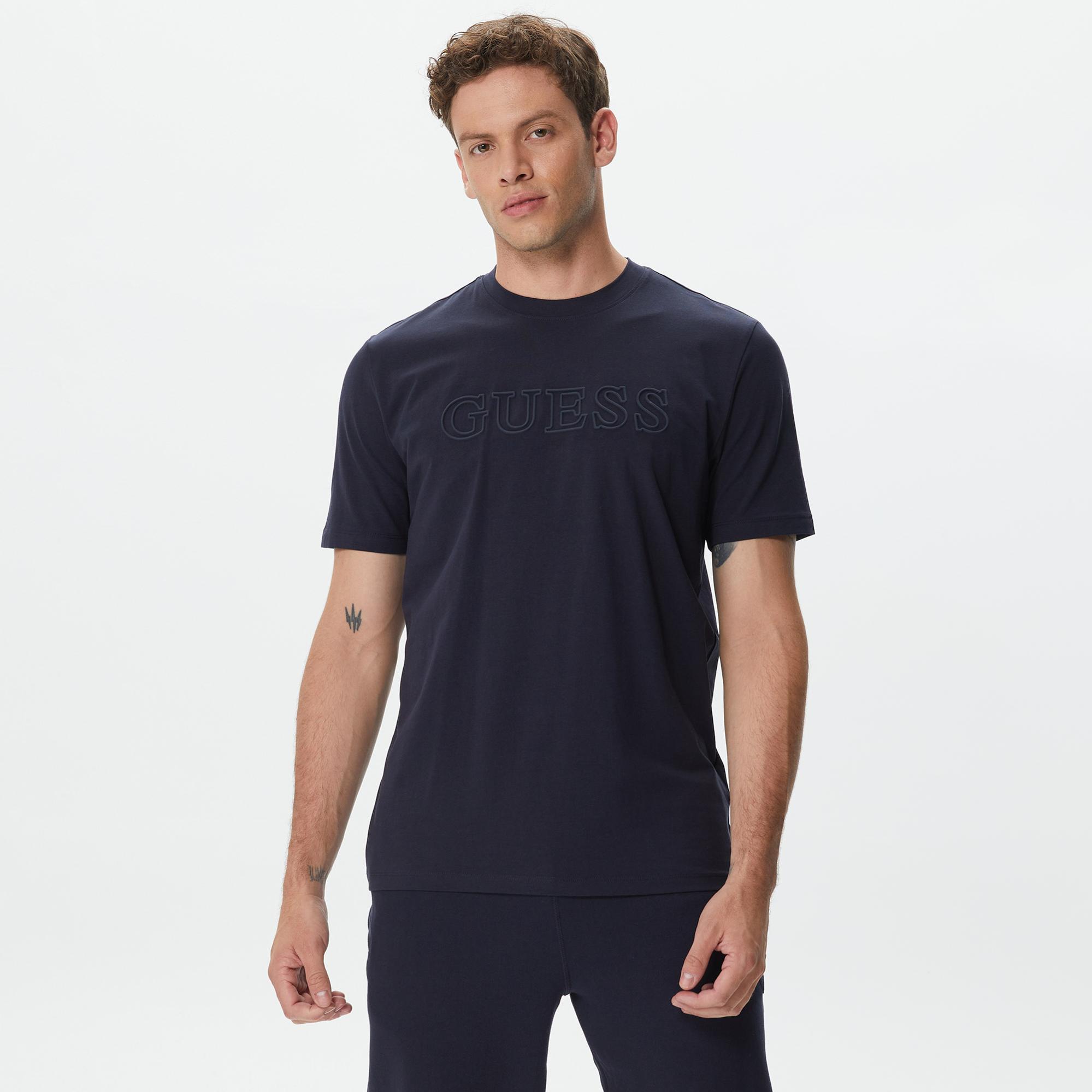 Guess Alphy Erkek Lacivert T-Shirt