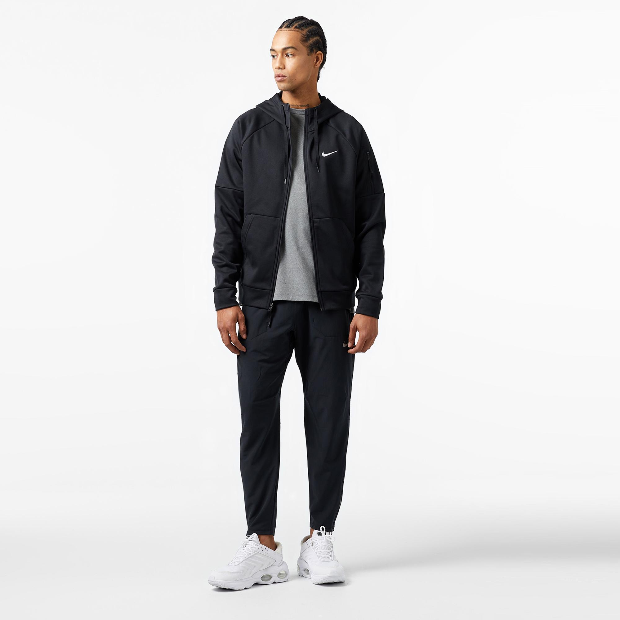 Nike Therma-Fit Full-Zip Erkek Siyah Hoodie