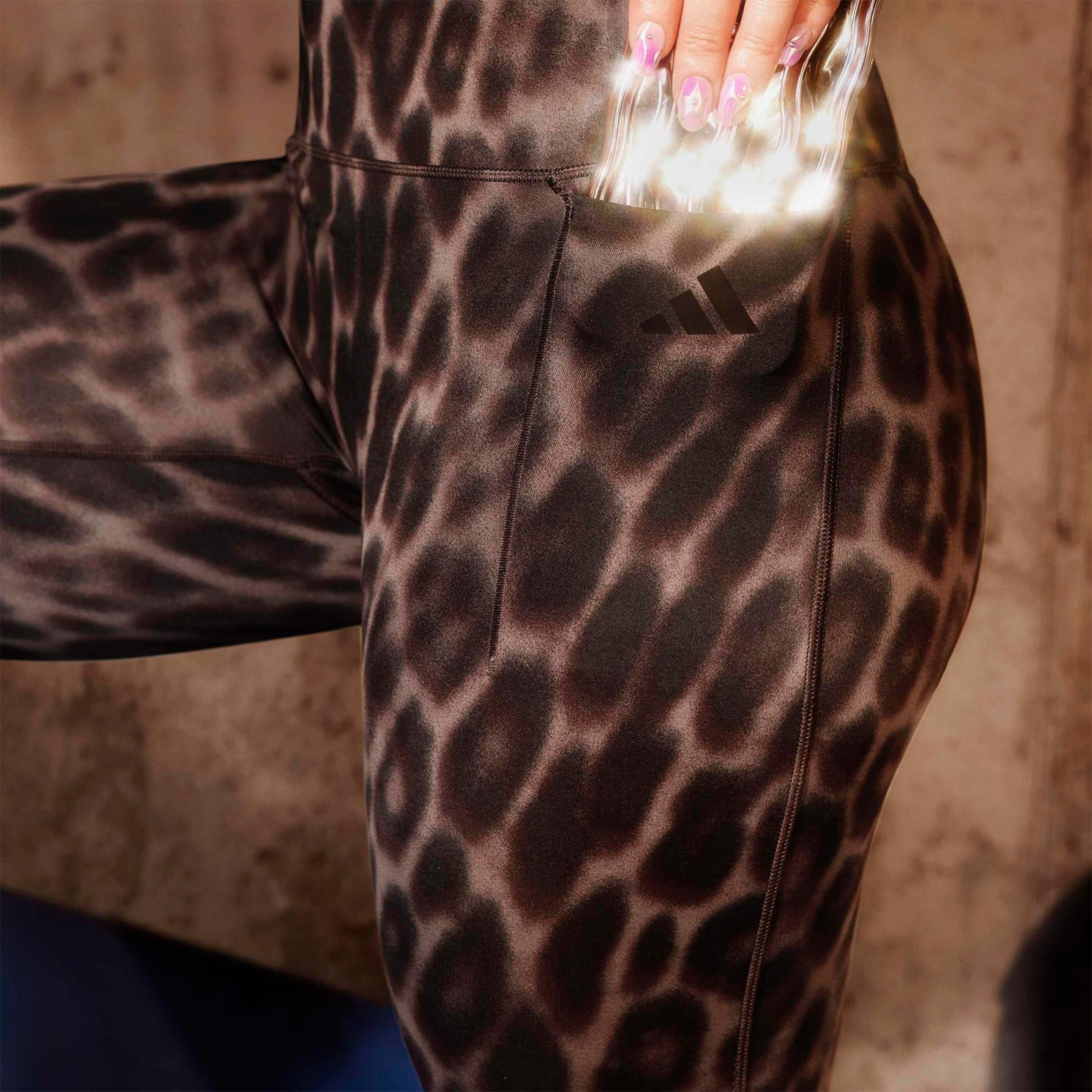 adidas Optime Power Leopar Kadın Kahverengi Tayt