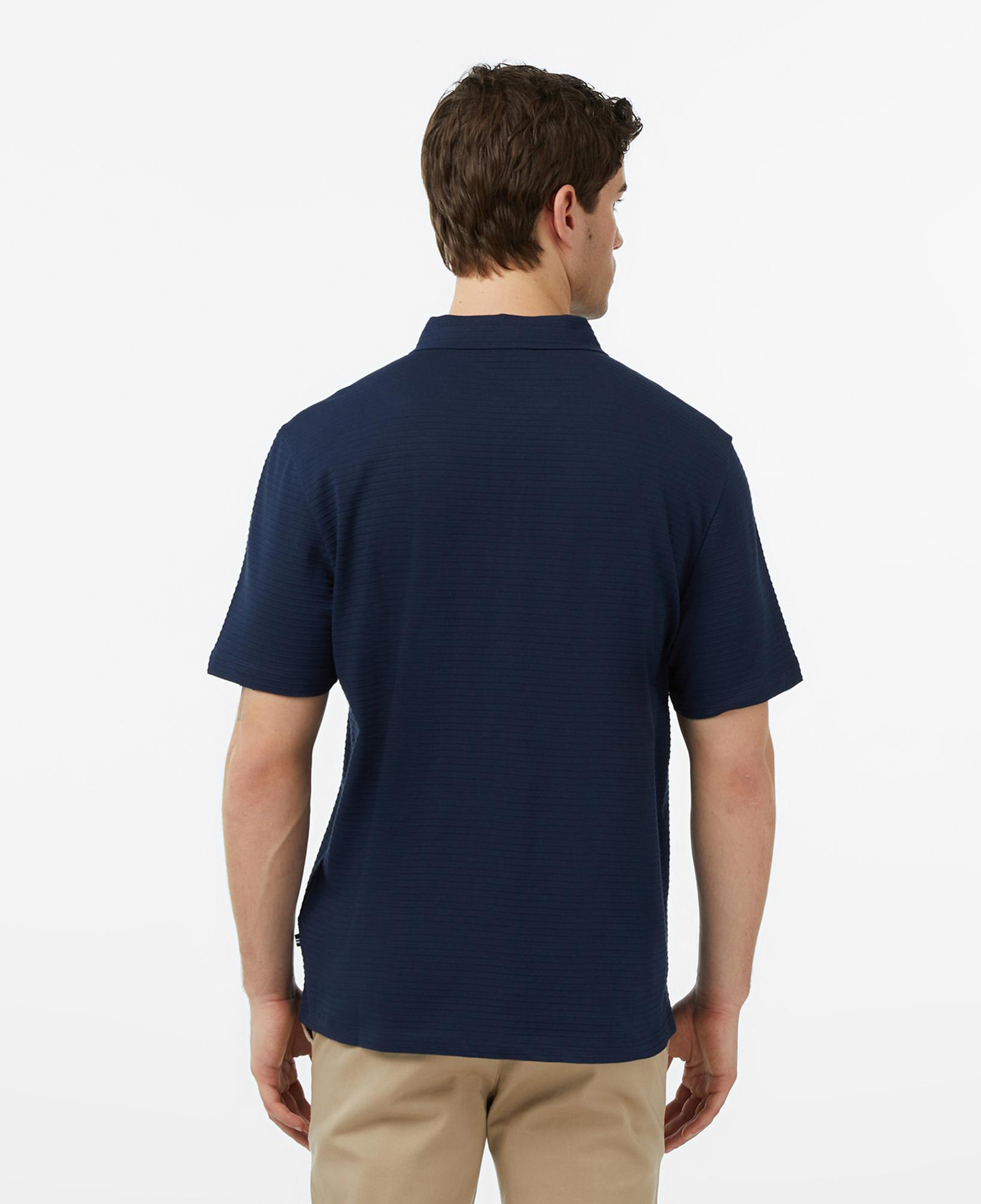 Nautica Erkek Lacivert Regular Fit Çizgili Polo Yaka T-Shirt