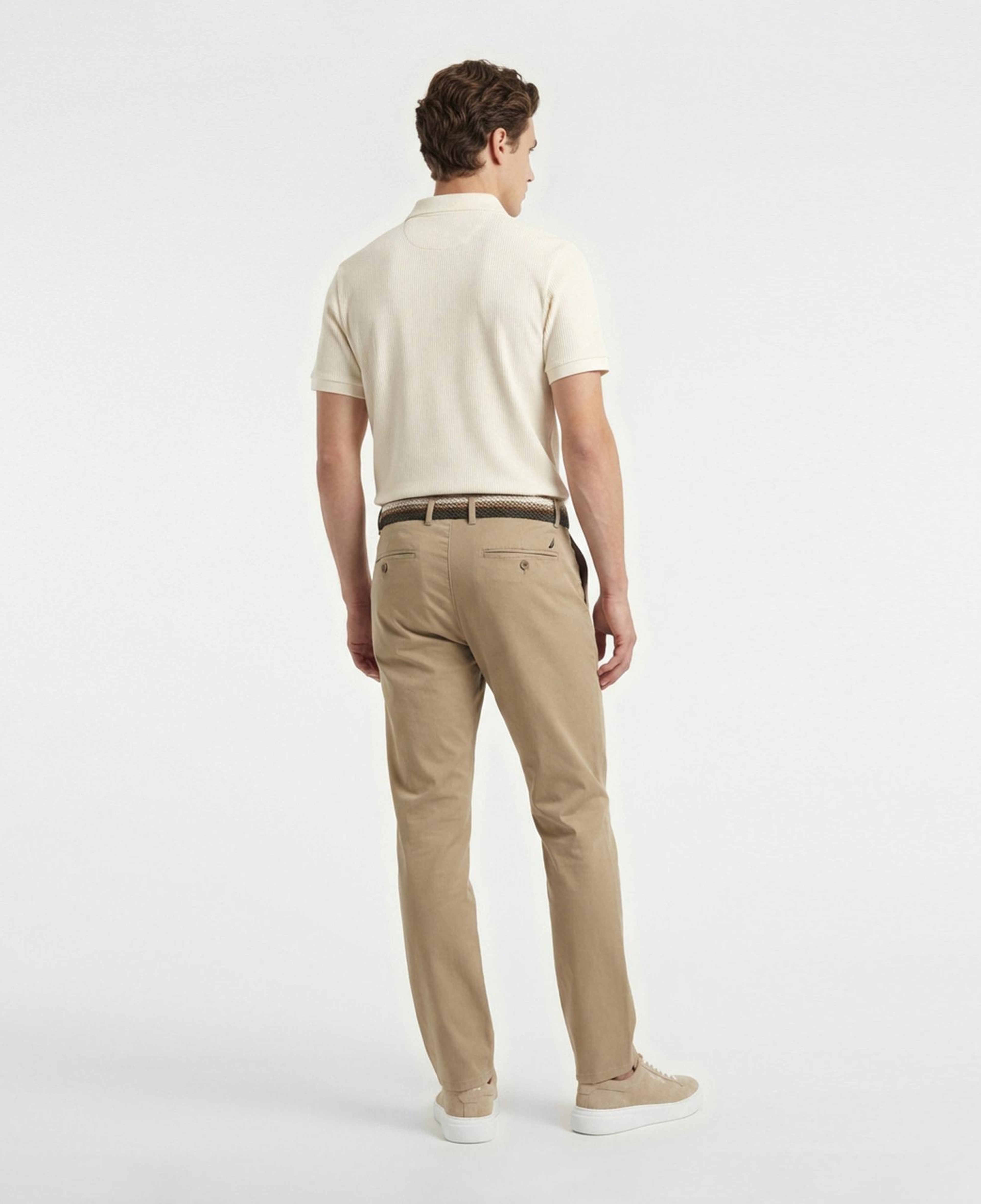 Nautica Erkek Krem Slim Fit Polo Yaka T-Shirt