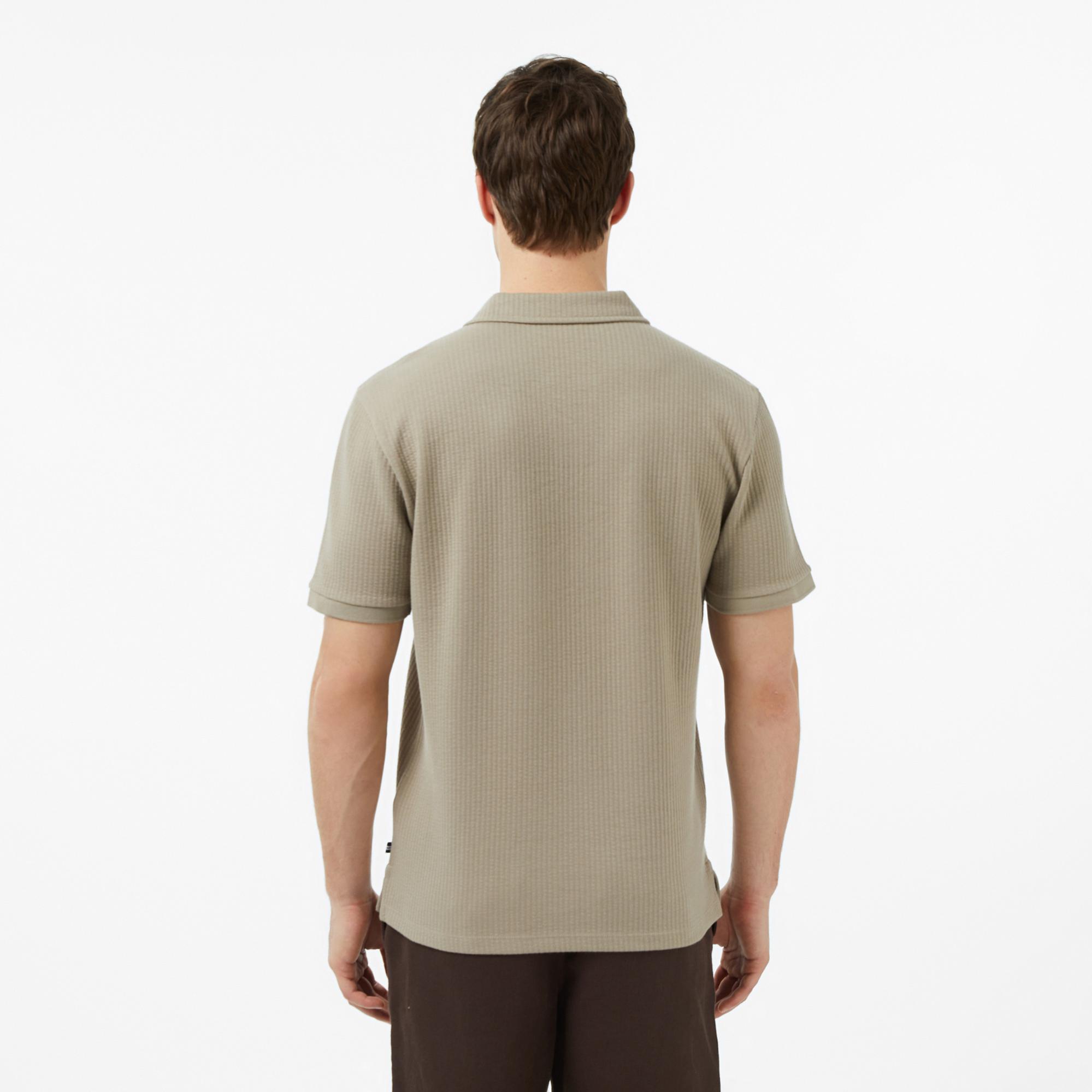 Nautica Erkek Bej Regular Fit Polo Yaka T-Shirt