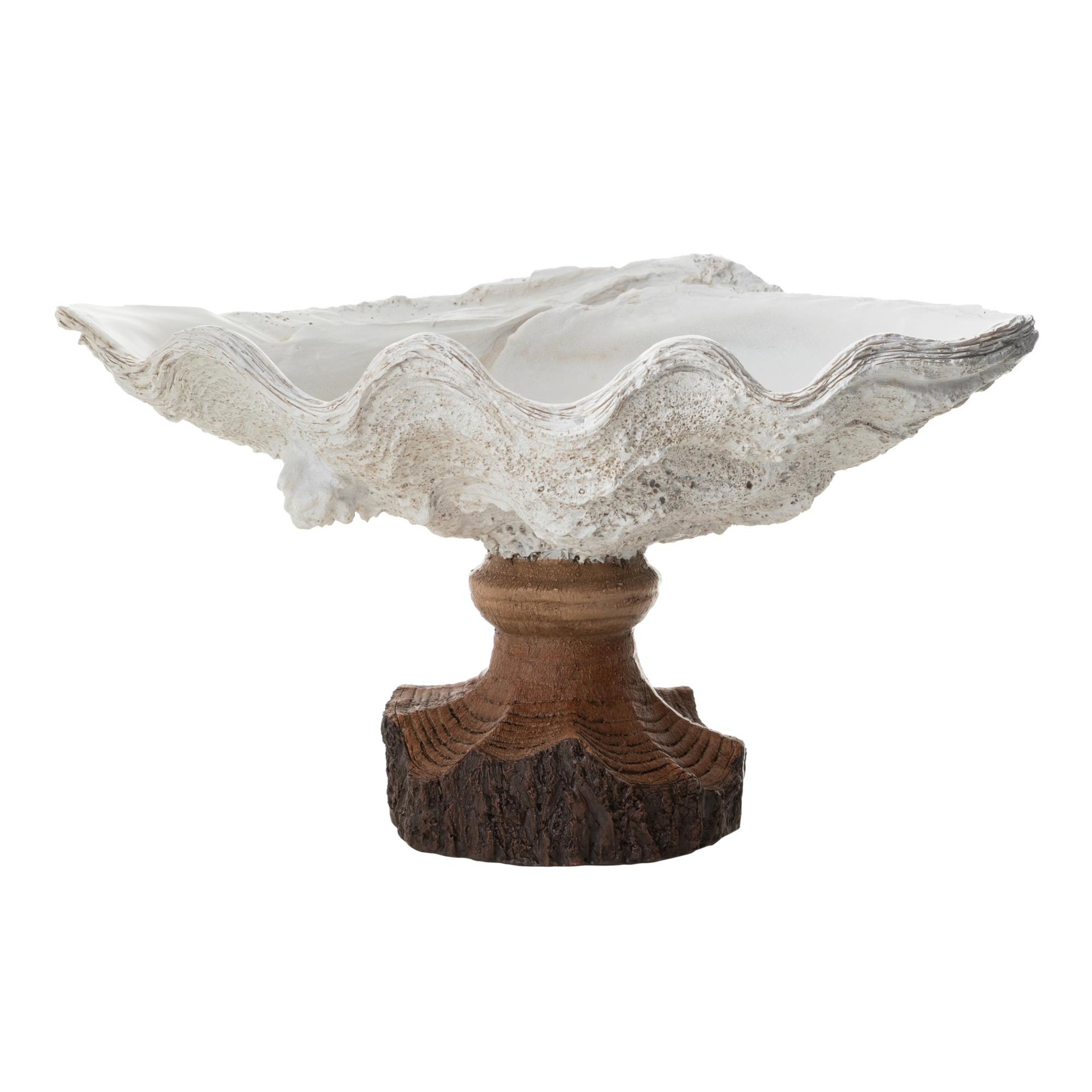 SHELL DEKORATİF KASE BEYAZ 34X22X20 CM