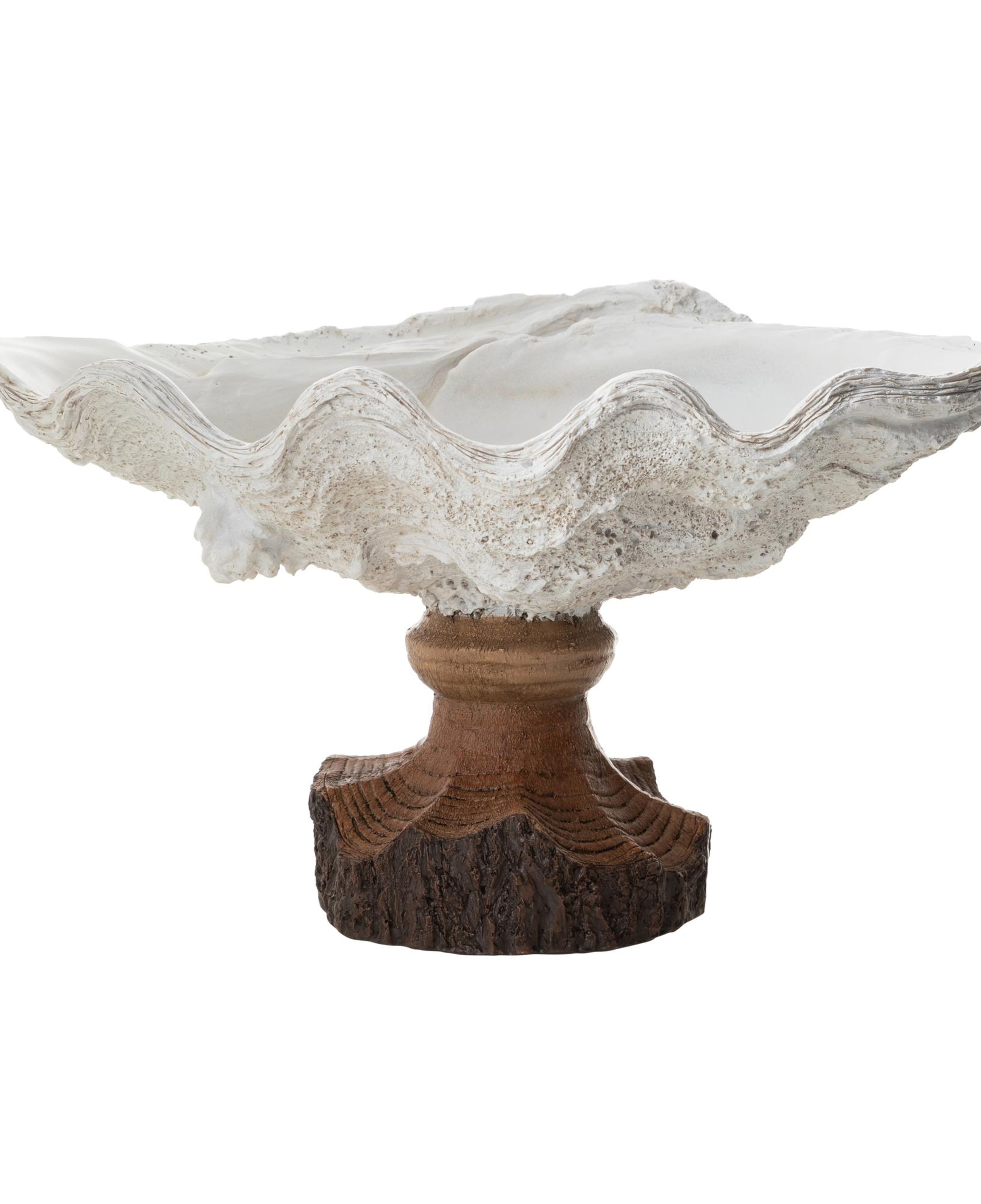 SHELL DEKORATİF KASE BEYAZ 34X22X20 CM