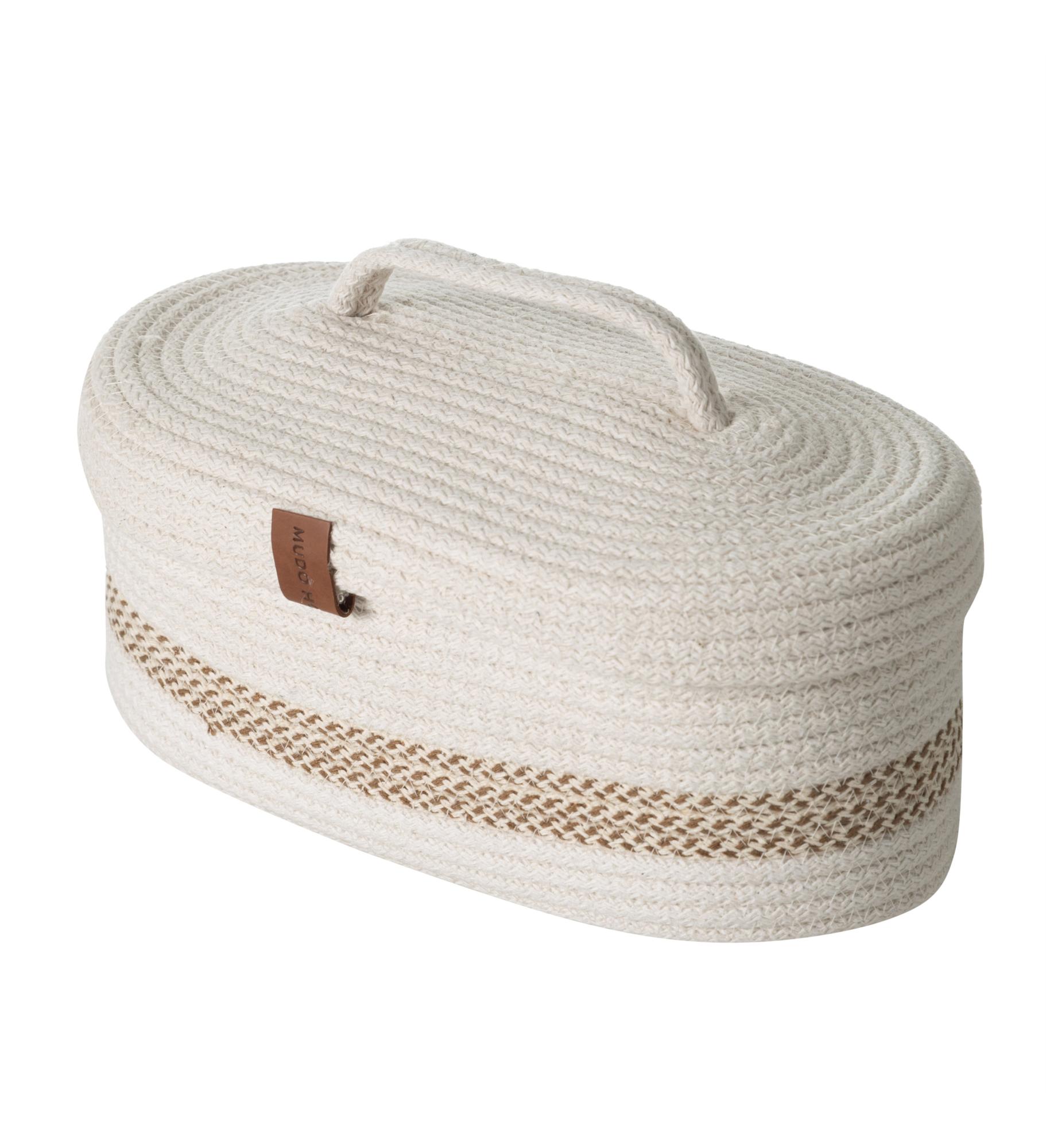 VENUS OVAL DÜZENLEYİCİ SEPET BEJ EKRU 30X13X11