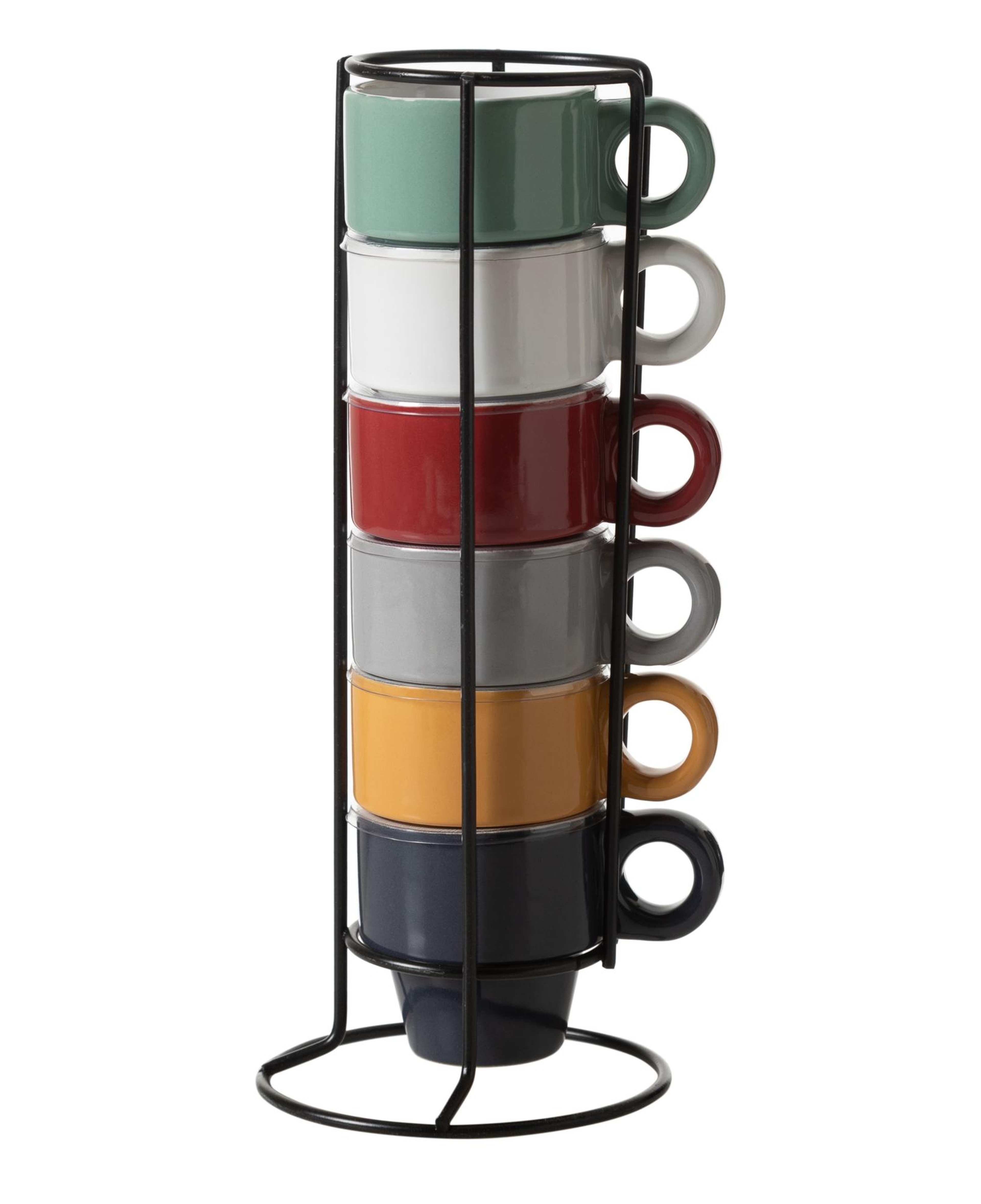 MULTICOLOR SERAMIK ESPRESSO FİNCANI 6 LI