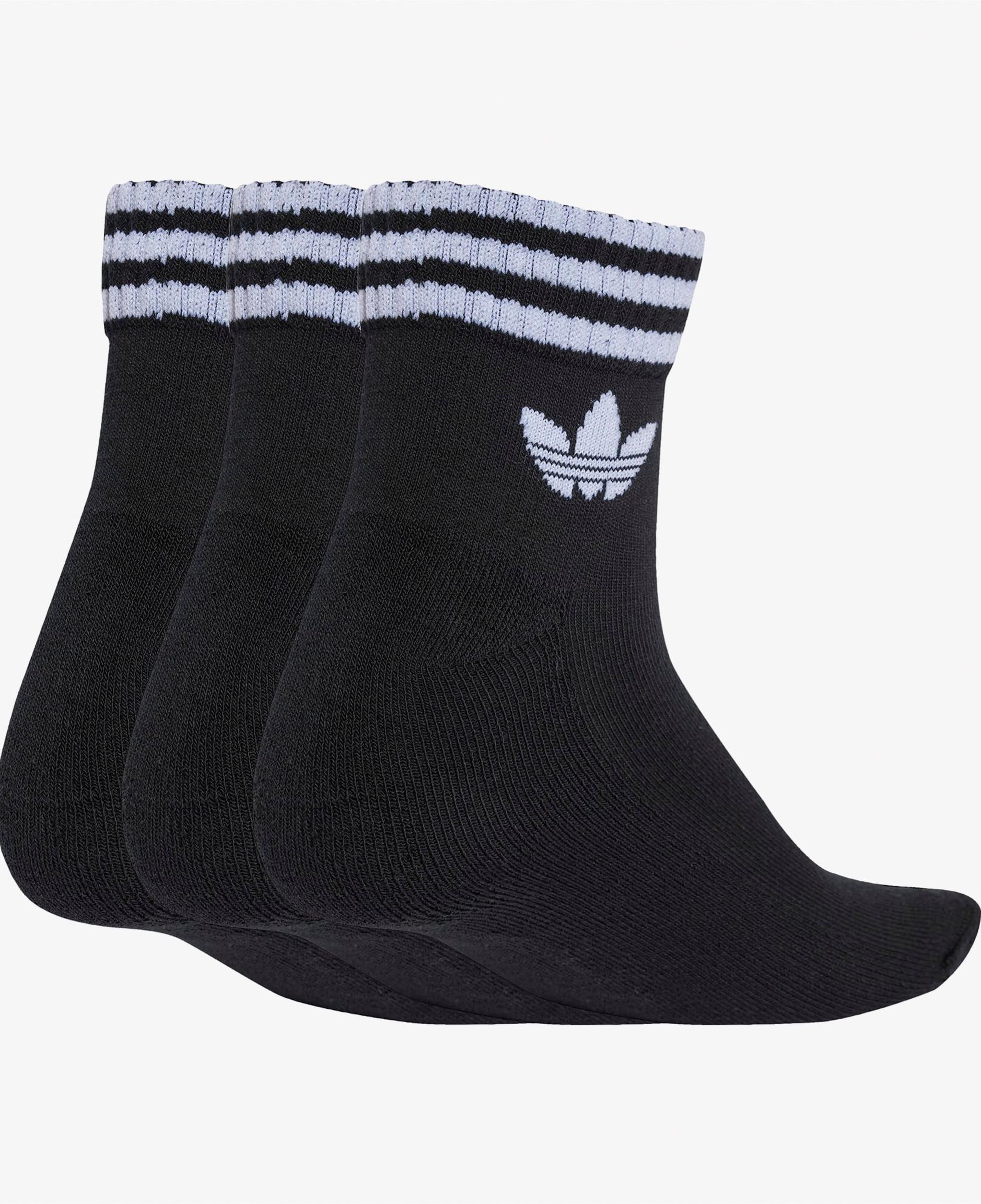 adidas 3-Stripes Ankle 3' lü Unisex Siyah Çorap