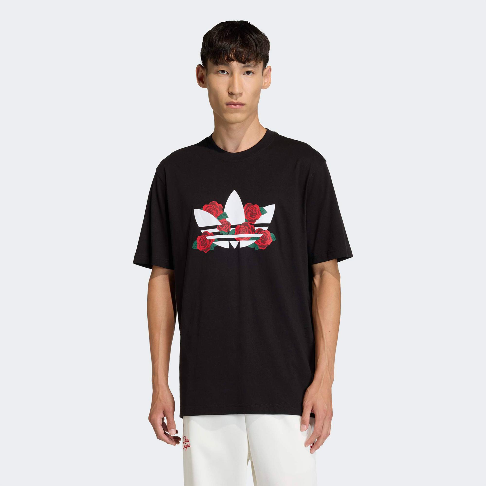 adidas Trefoil Series Roses Erkek Siyah T-Shirt