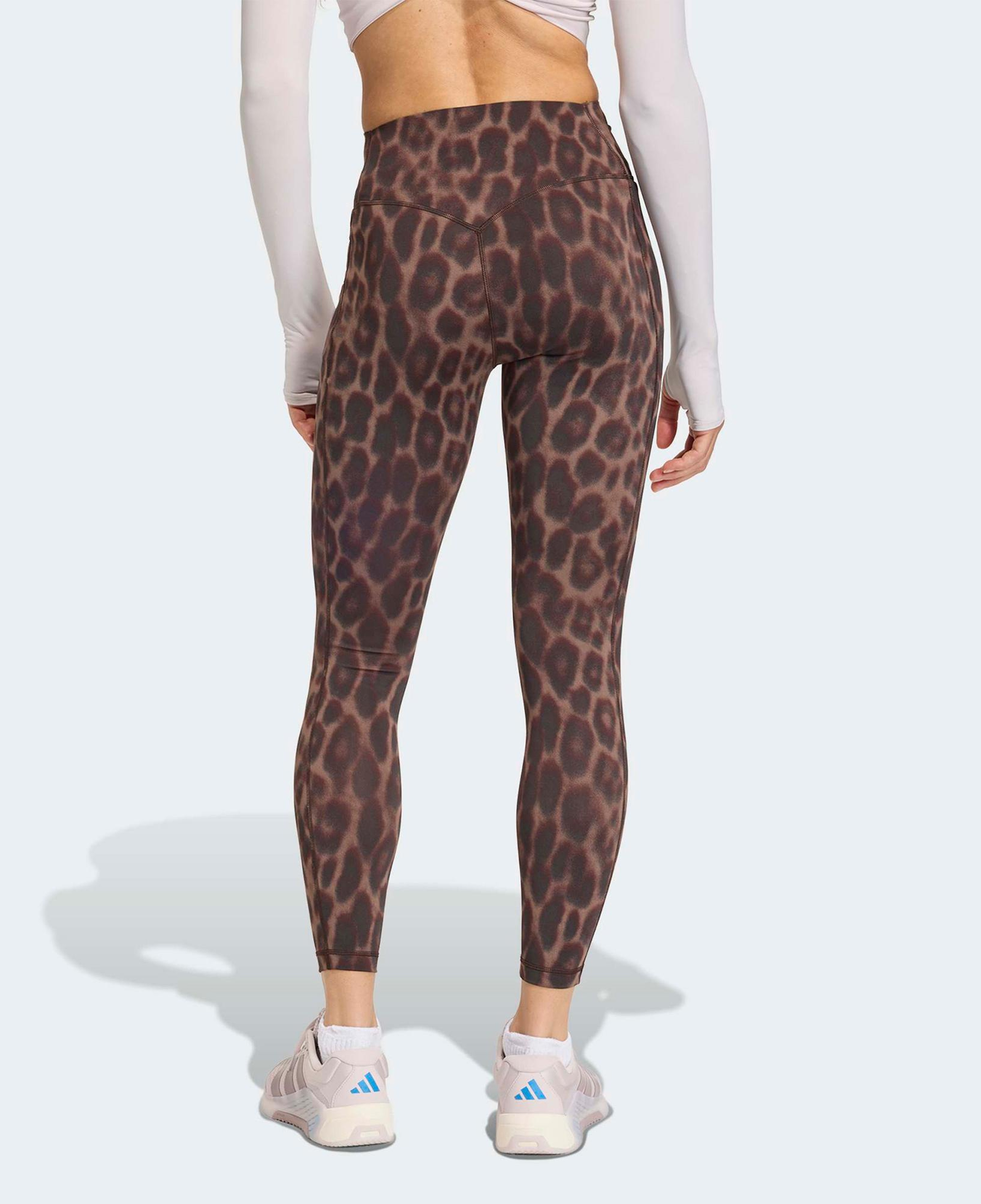 adidas Optime Power Leopar Kadın Kahverengi Tayt