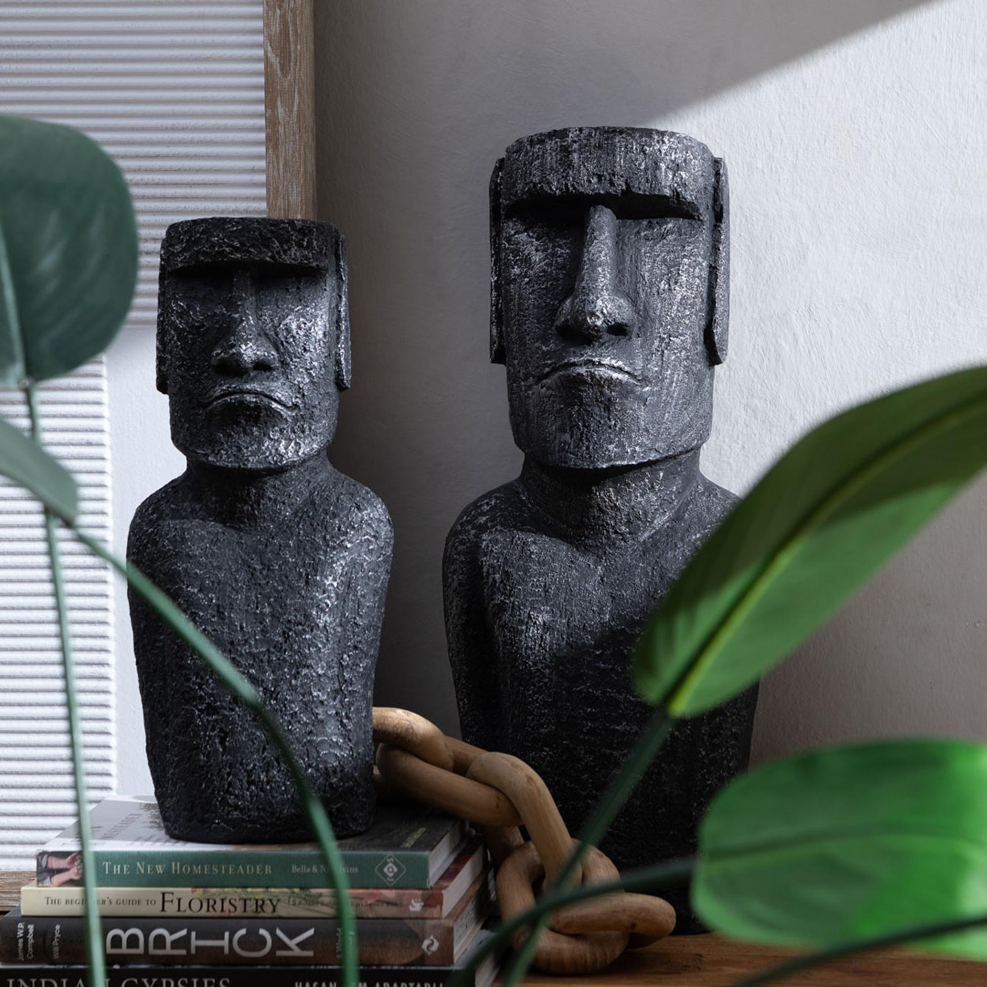 MOAI STATUE GRİ BİBLO 23X18X56CM