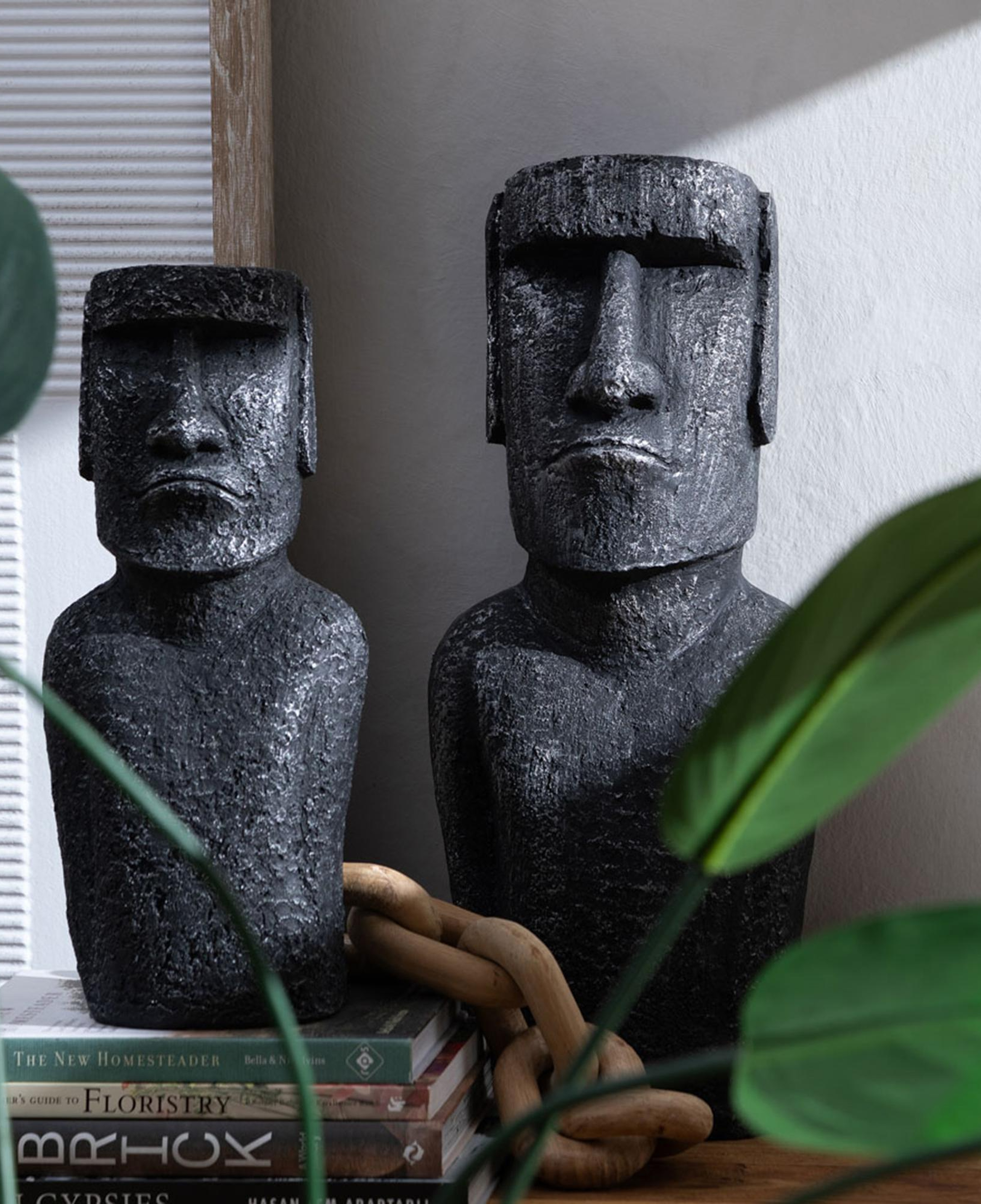 MOAI STATUE GRİ BİBLO 23X18X56CM
