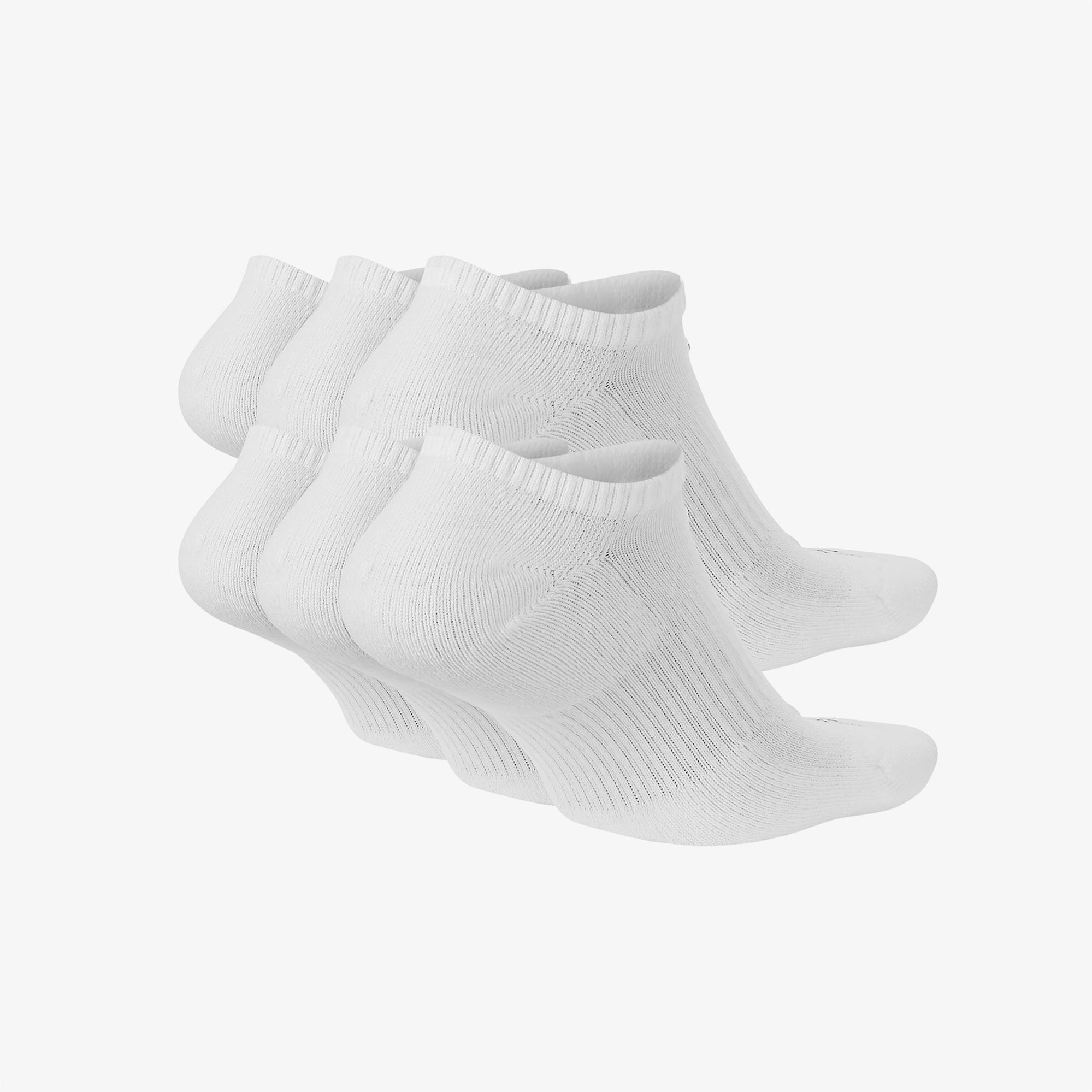 Nike Everyday Plus Cushioned Erkek Beyaz 3'lü Çorap