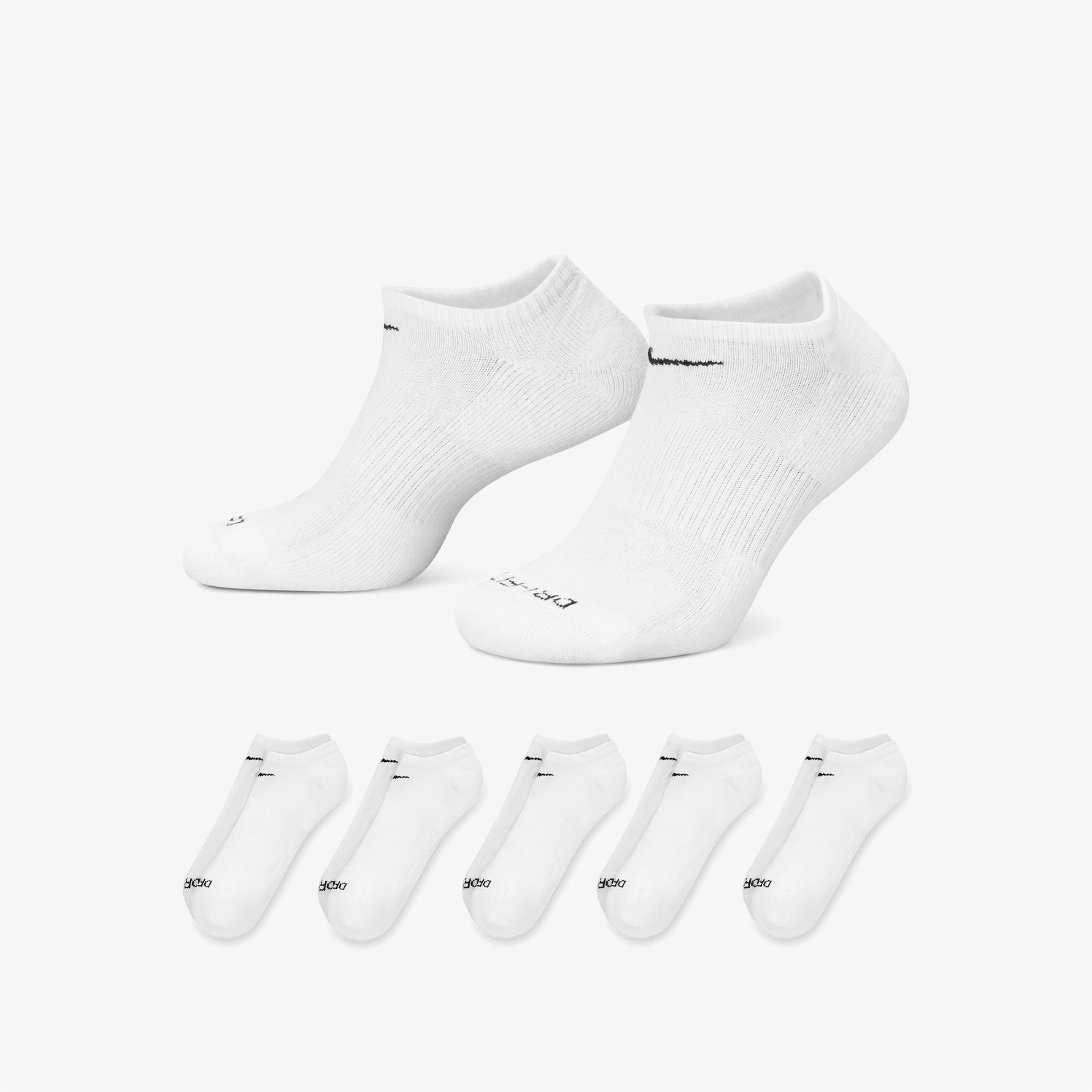 Nike Everyday Plus Cushioned Erkek Beyaz 3'lü Çorap