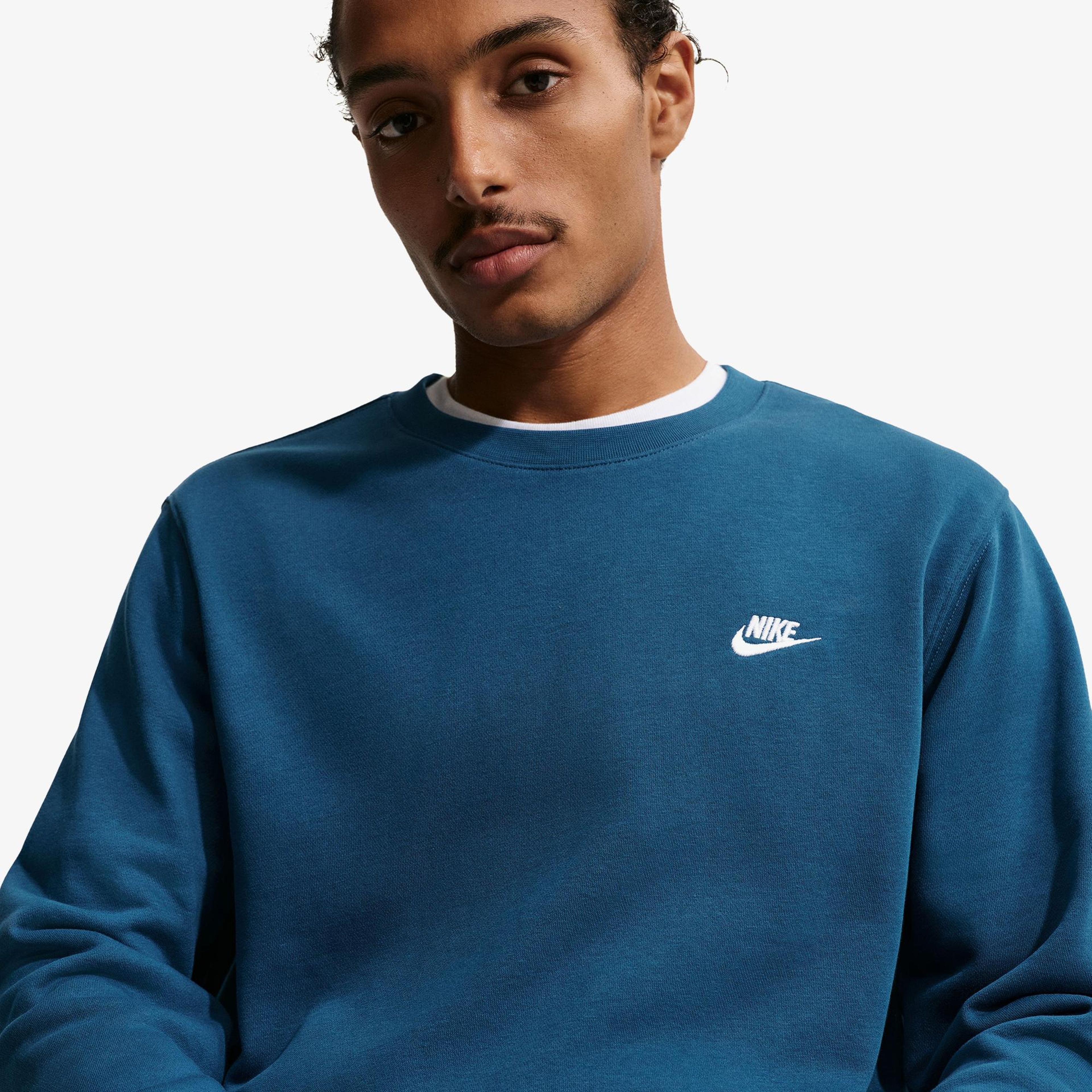 Nike Club Crew Erkek Mavi Sweatshirt