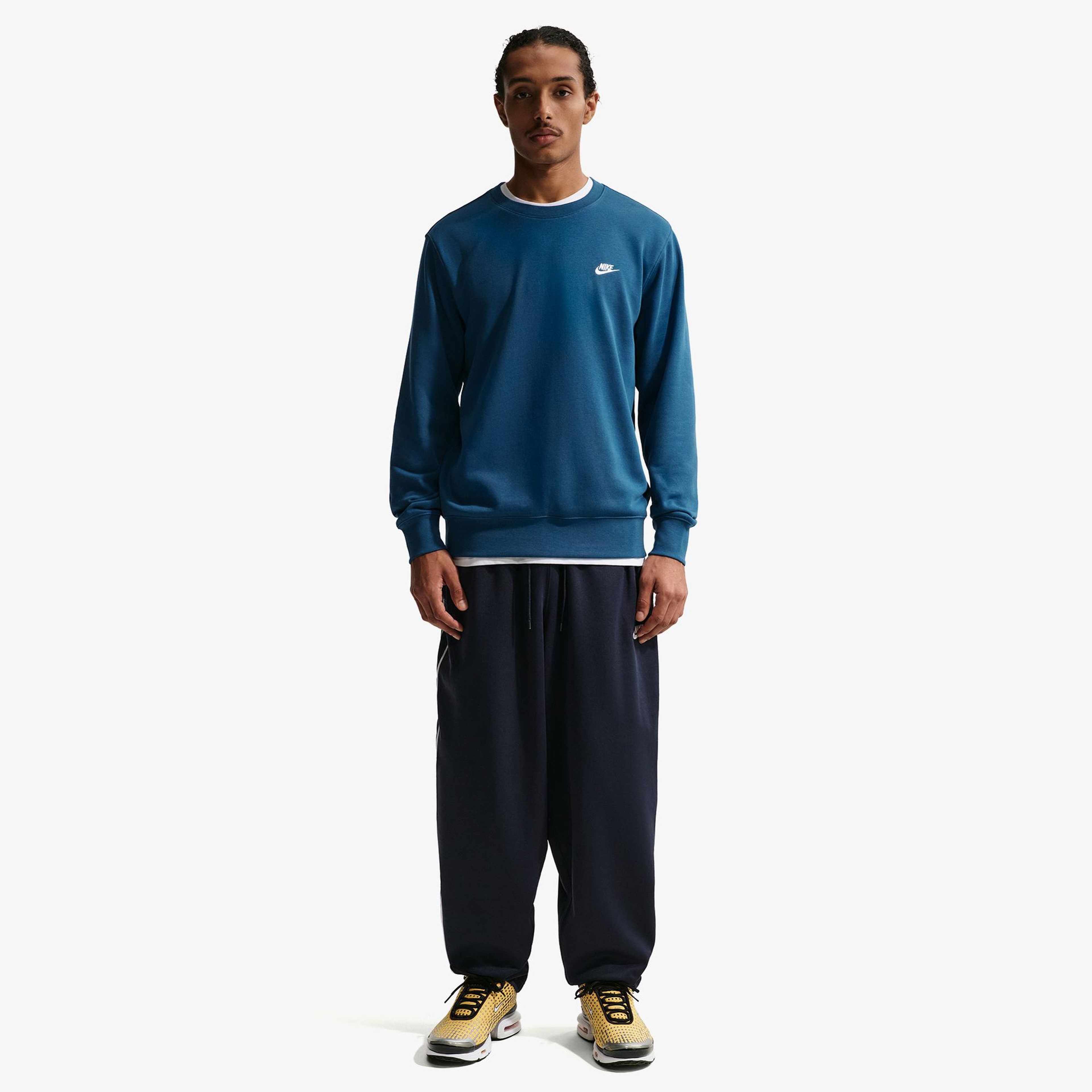 Nike Club Crew Erkek Mavi Sweatshirt