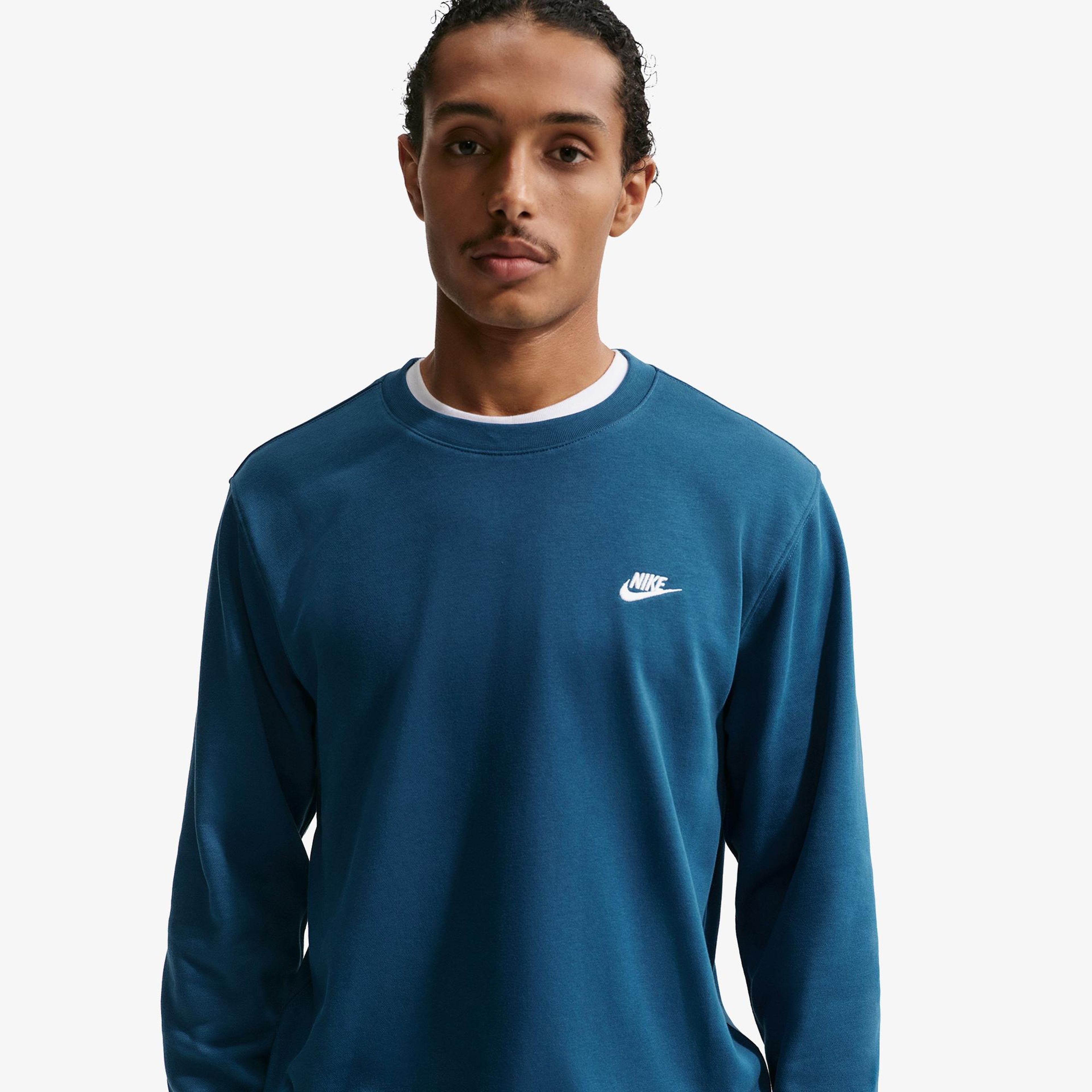 Nike Club Crew Erkek Mavi Sweatshirt